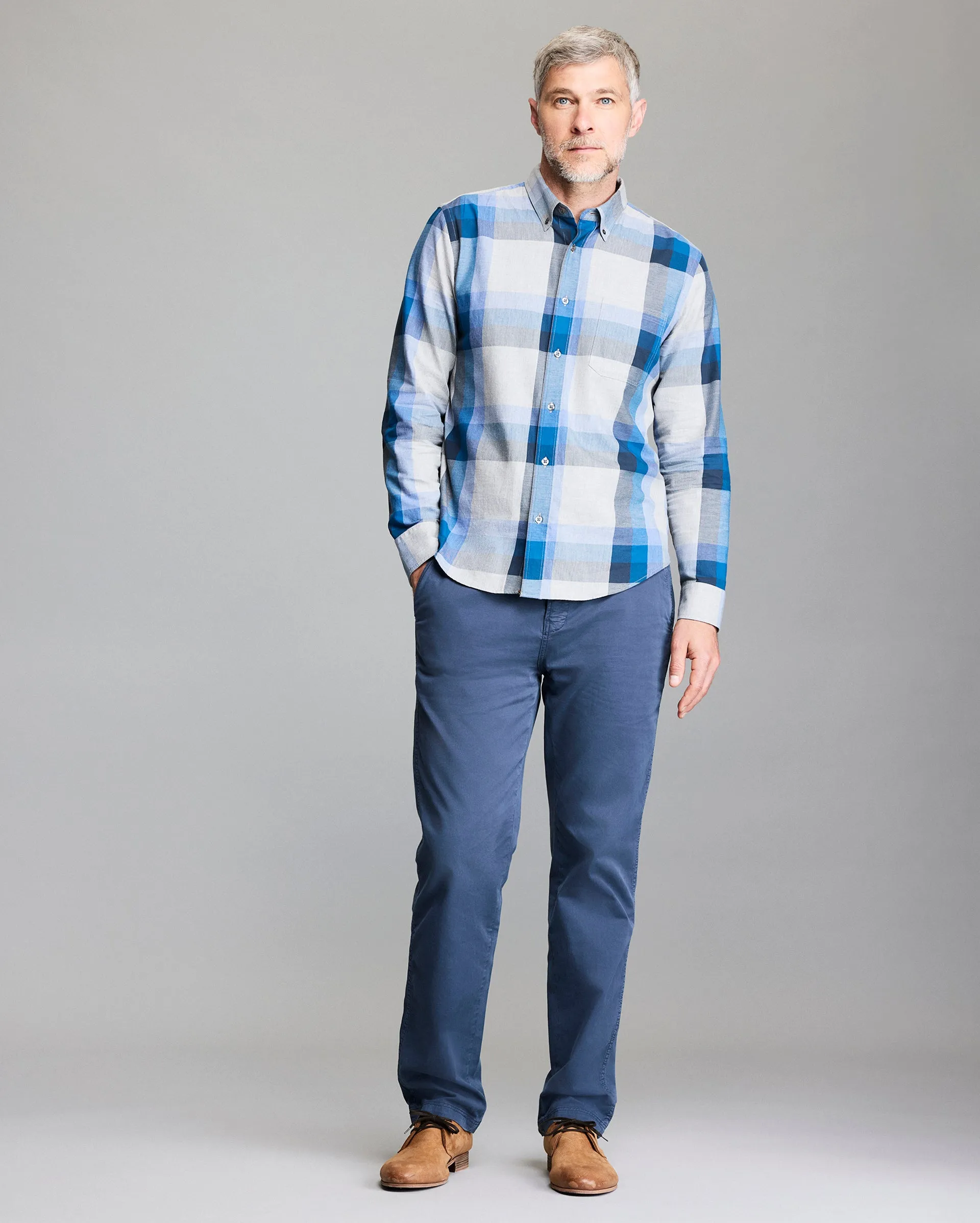 Large Scale Plaid Melange Tuscumbia Shirt Button Down sold by Billy Reid product image thumbnail 2