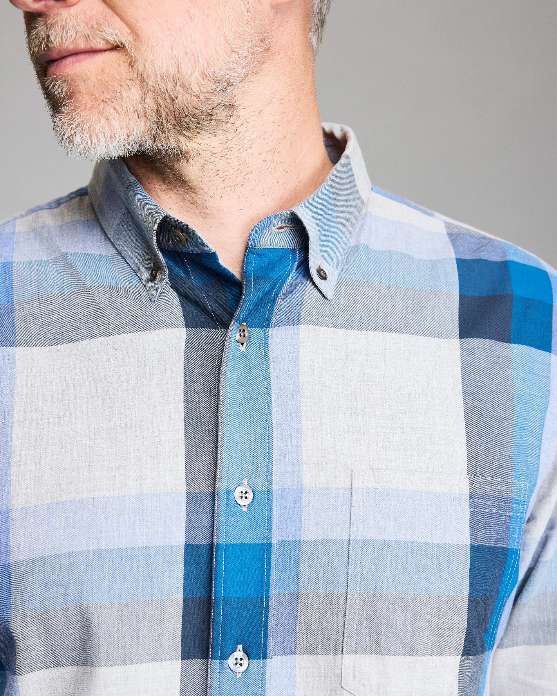 Large Scale Plaid Melange Tuscumbia Shirt Button Down sold by Billy Reid product image thumbnail 5