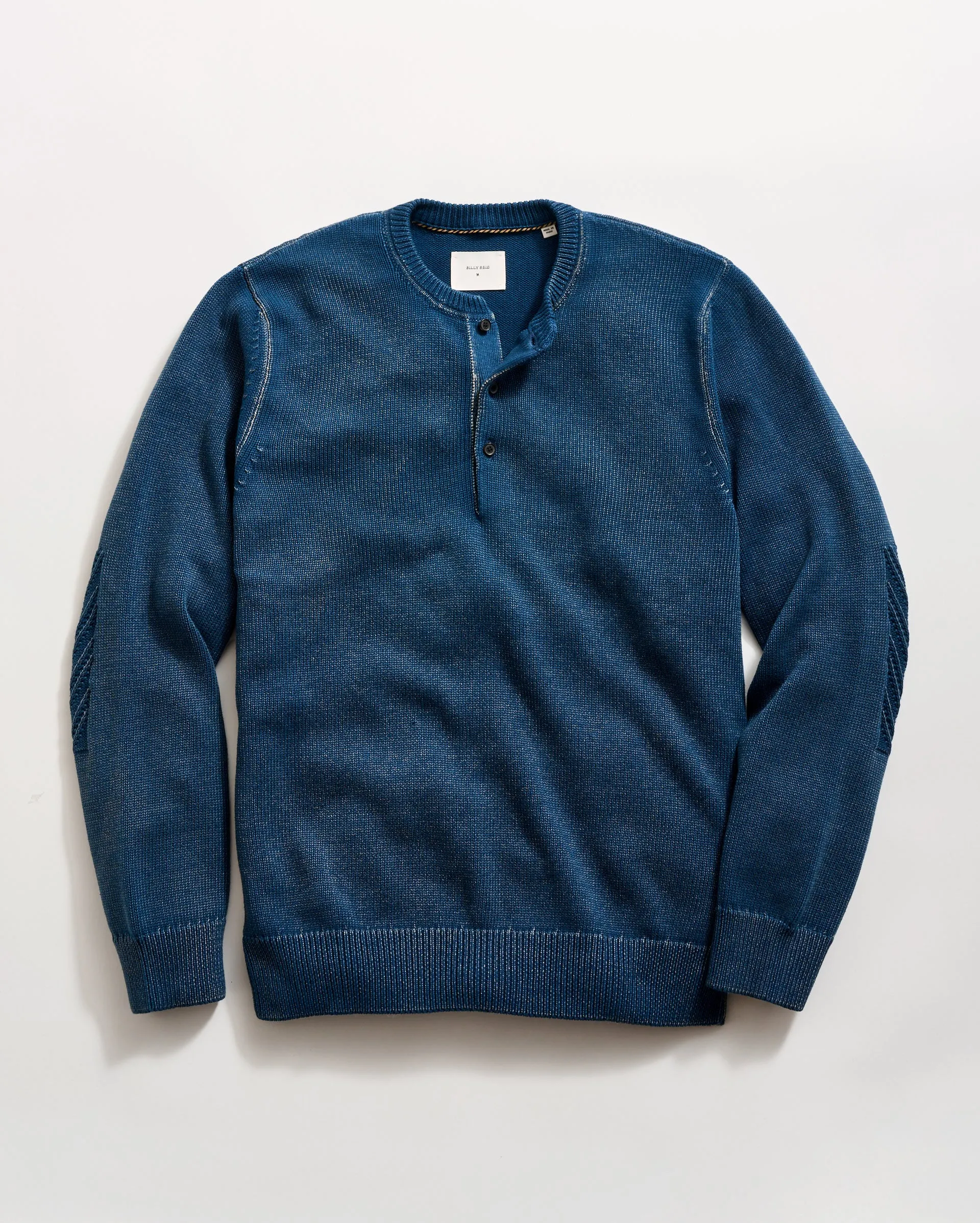Garment-Dyed Henley Sweater sold by Billy Reid