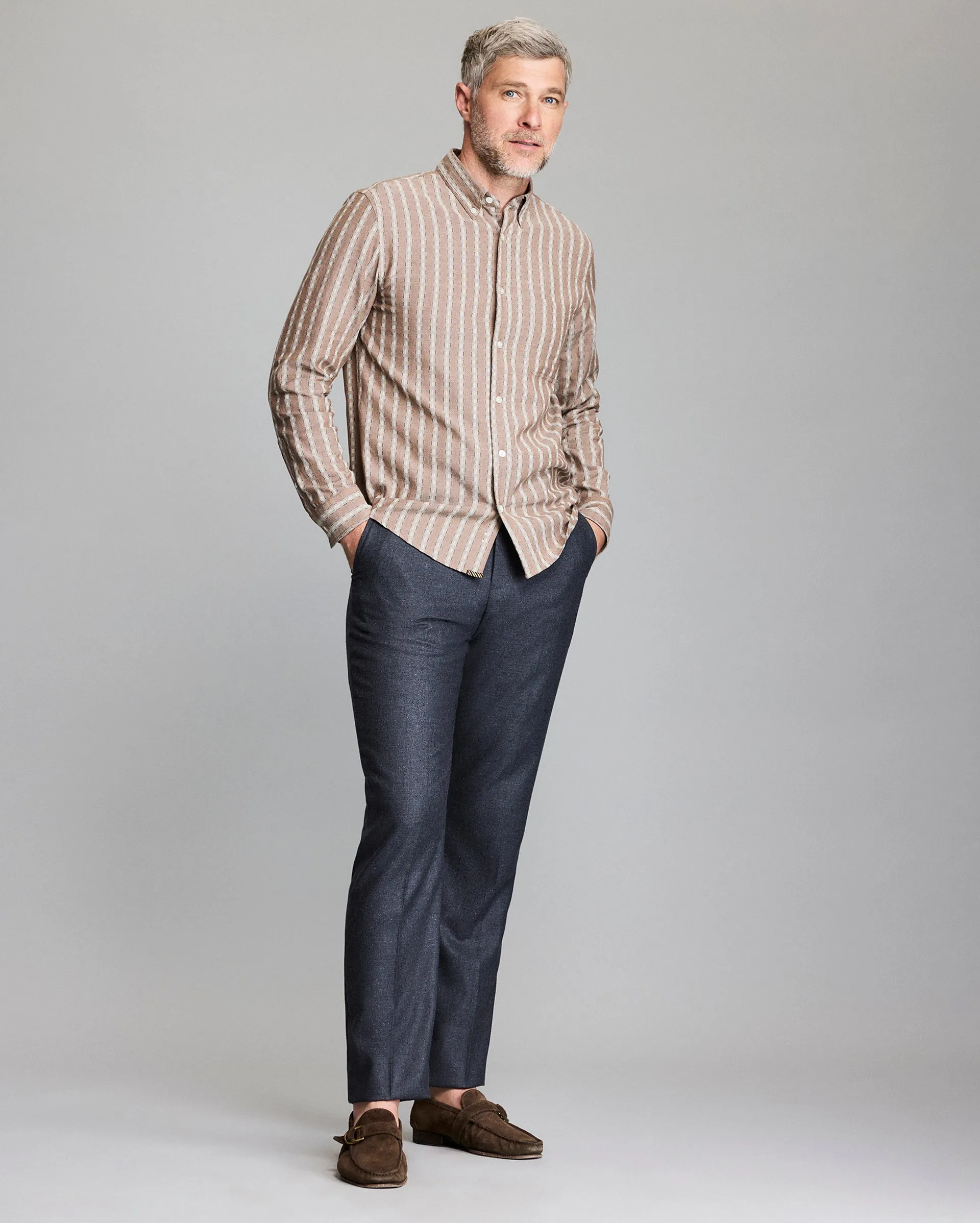 Dobby Stripe Tuscumbia Shirt Button Down sold by Billy Reid product image thumbnail 3