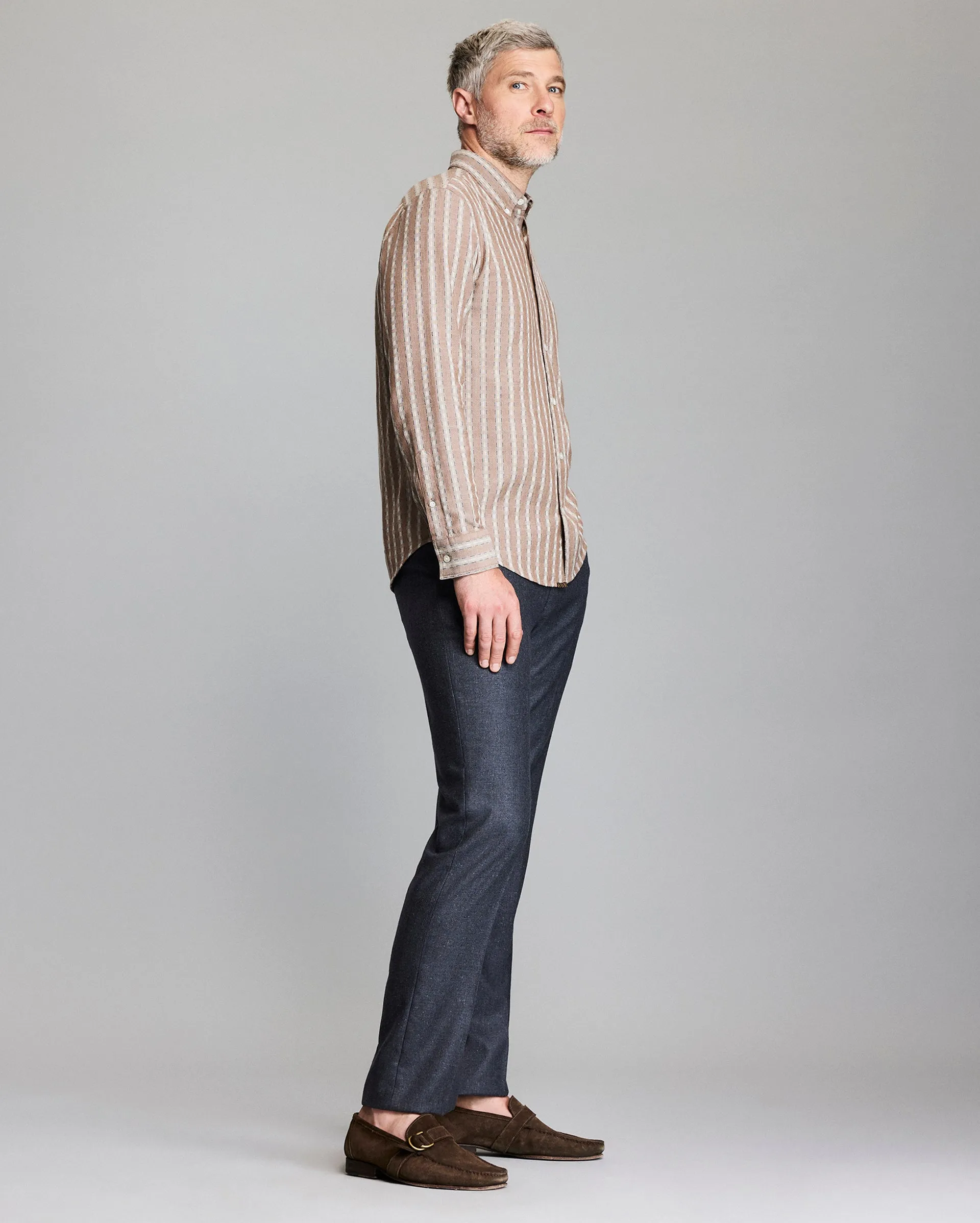 Dobby Stripe Tuscumbia Shirt Button Down sold by Billy Reid product image thumbnail 4