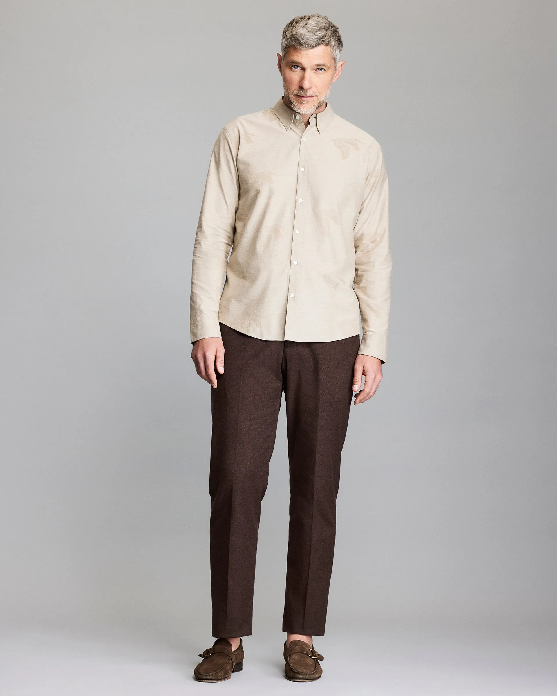 Bradley Gordon x Billy Reid Pelican Melange Wilson Shirt sold by Billy Reid