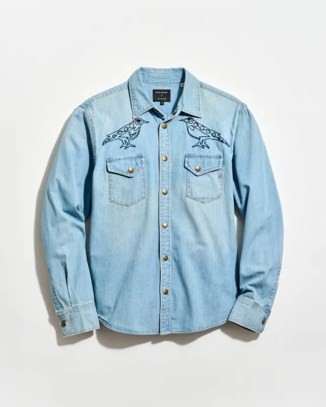Butch Anthony x Billy Reid Yellowhammer Shoals Denim Shirt sold by Billy Reid
