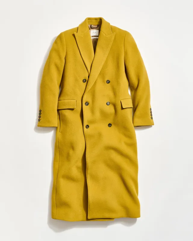 Wool Double Breasted Peak Lapel Coat sold by Billy Reid