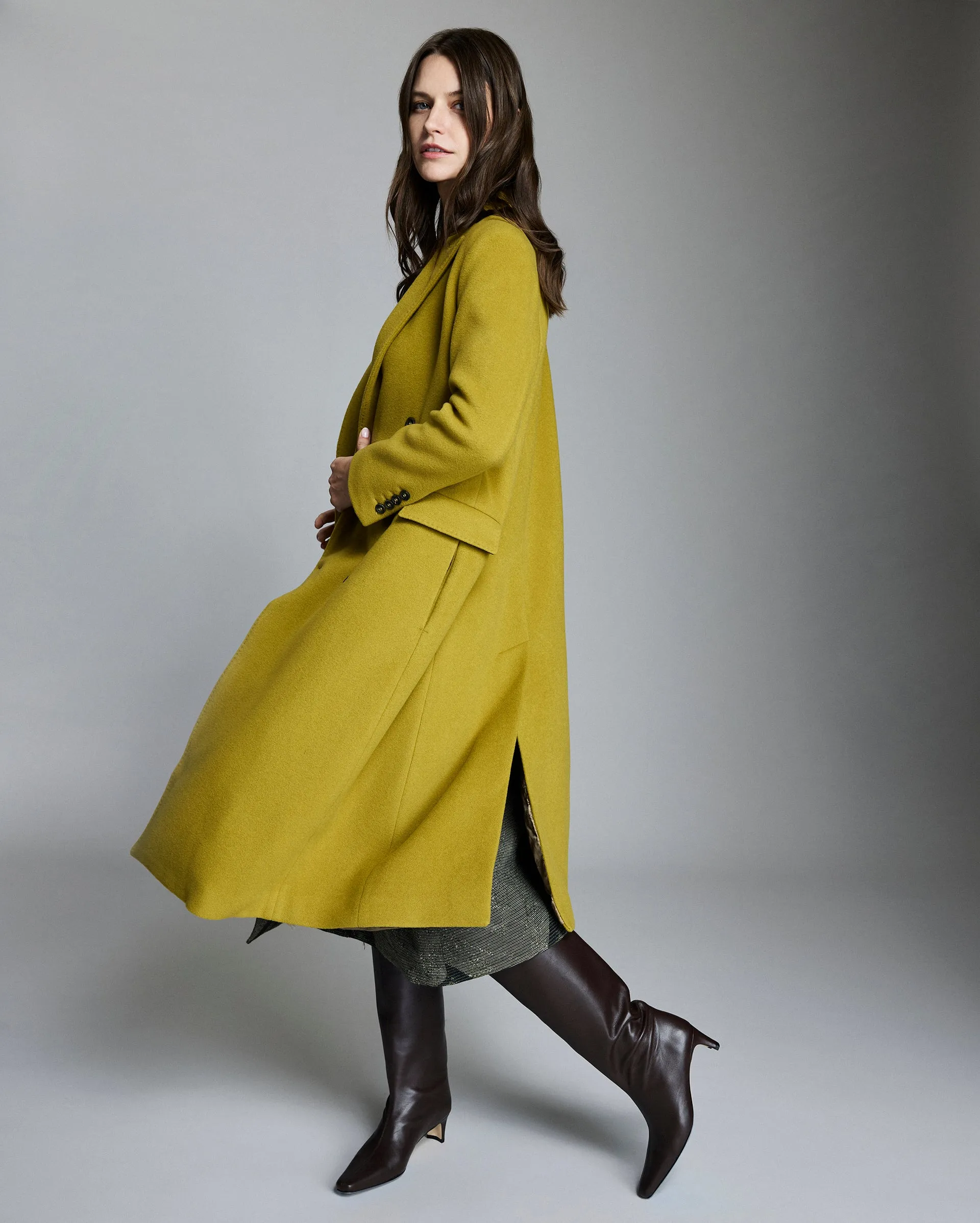 Wool Double Breasted Peak Lapel Coat sold by Billy Reid product image thumbnail 4