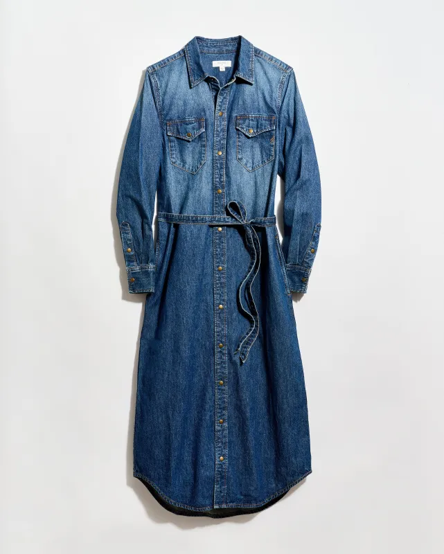 Shoals Denim Maxi Shirt Dress sold by Billy Reid