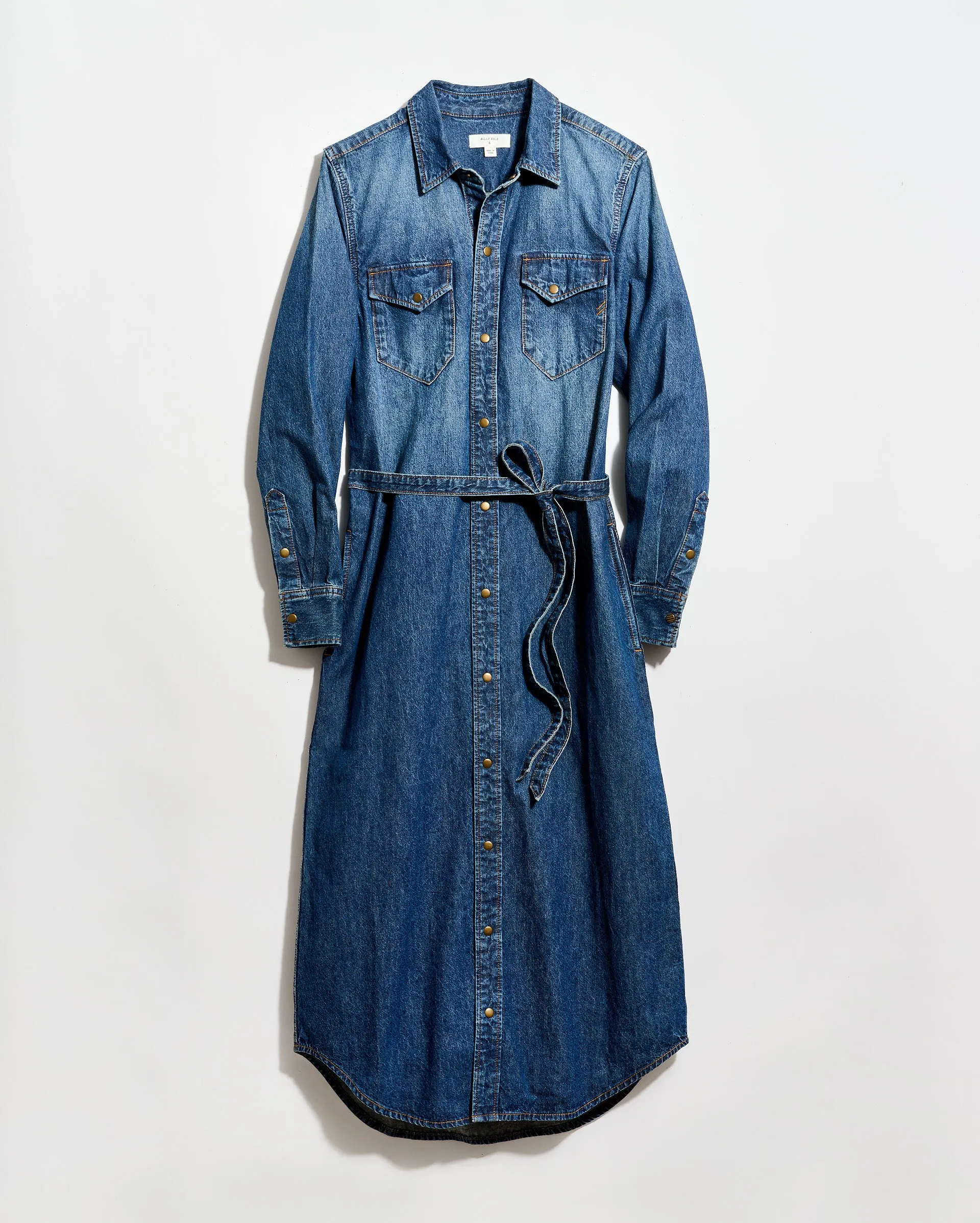 Shoals Denim Maxi Shirt Dress sold by Billy Reid