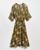 Peony Jacquard Waist Pleat Dress sold by Billy Reid