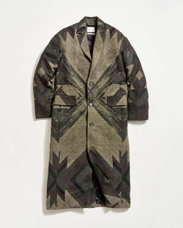 Plank Jacquard Overcoat sold by Billy Reid