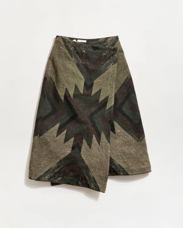 Plank Jacquard Wrap Skirt sold by Billy Reid