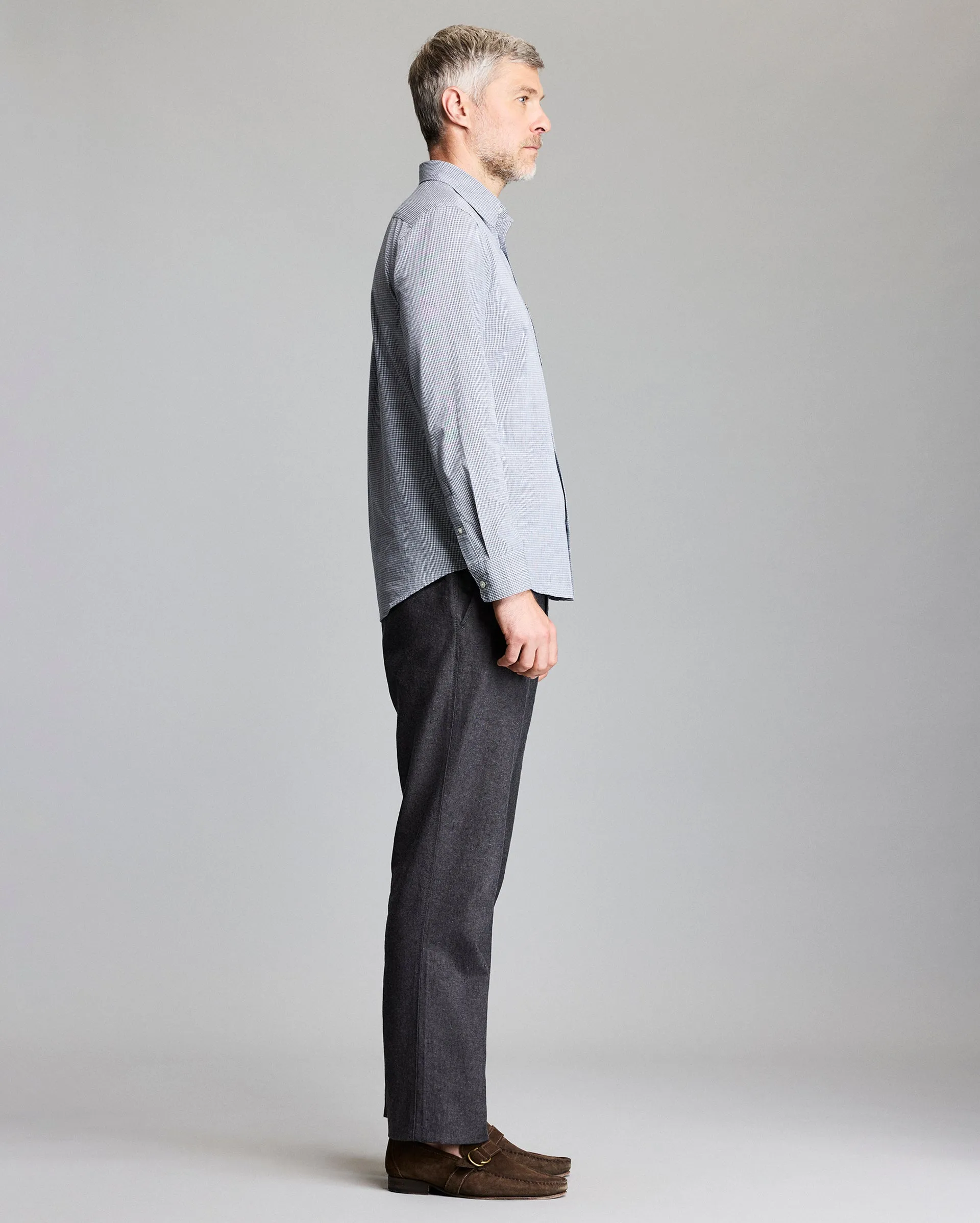 Micro-Check MSL 1-Pocket Shirt sold by Billy Reid product image thumbnail 3