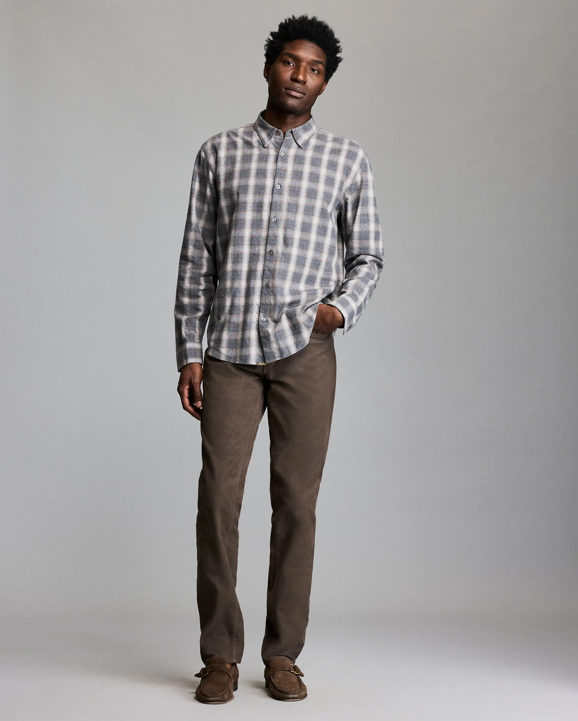 Melange Grid Plaid Wilson Shirt sold by Billy Reid product image thumbnail 2