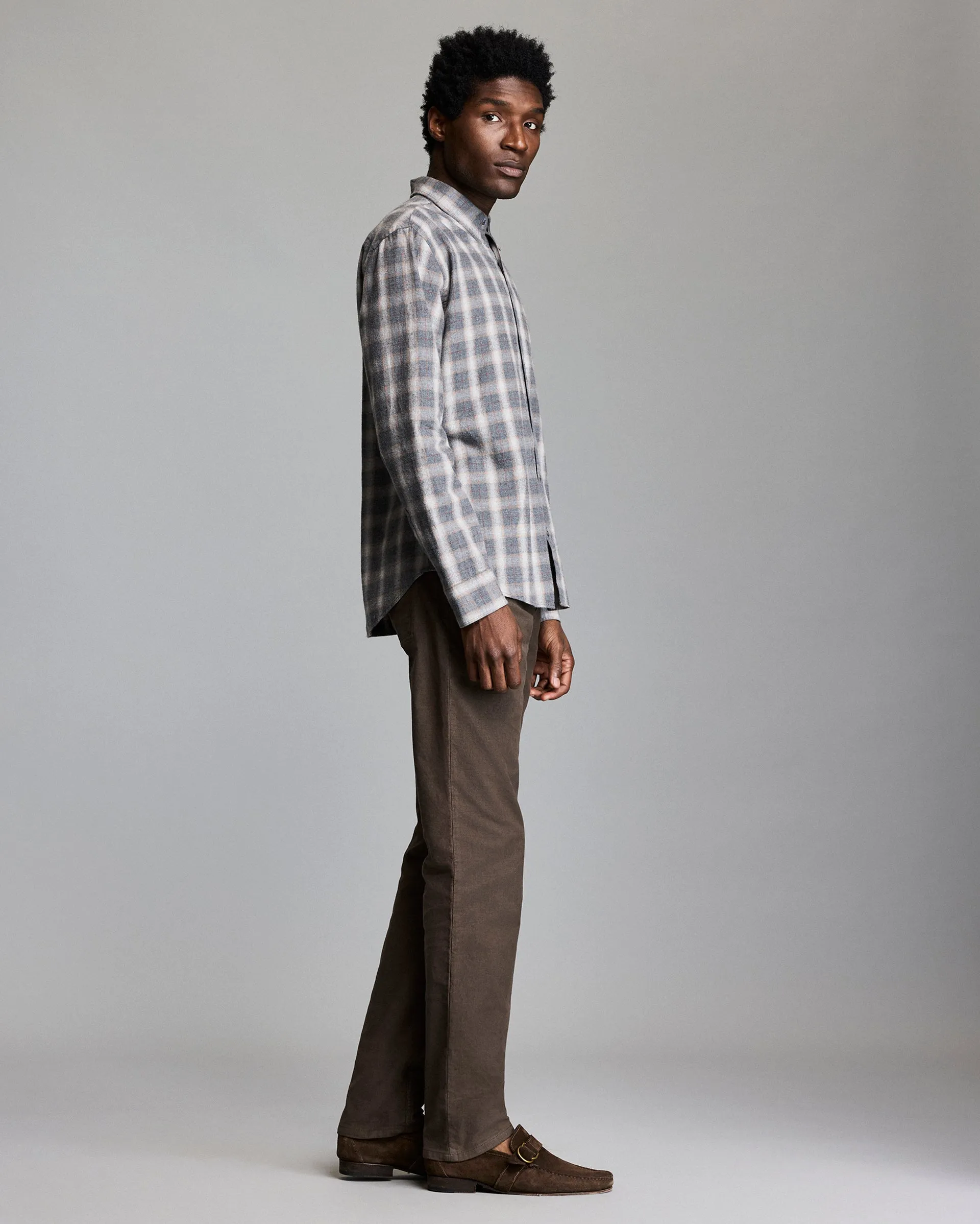 Melange Grid Plaid Wilson Shirt sold by Billy Reid product image thumbnail 3