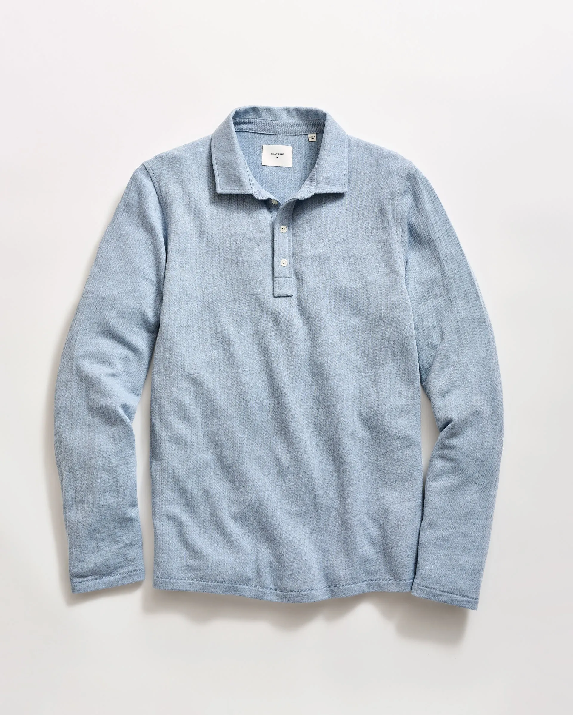 Long Sleeve Herringbone Polo sold by Billy Reid