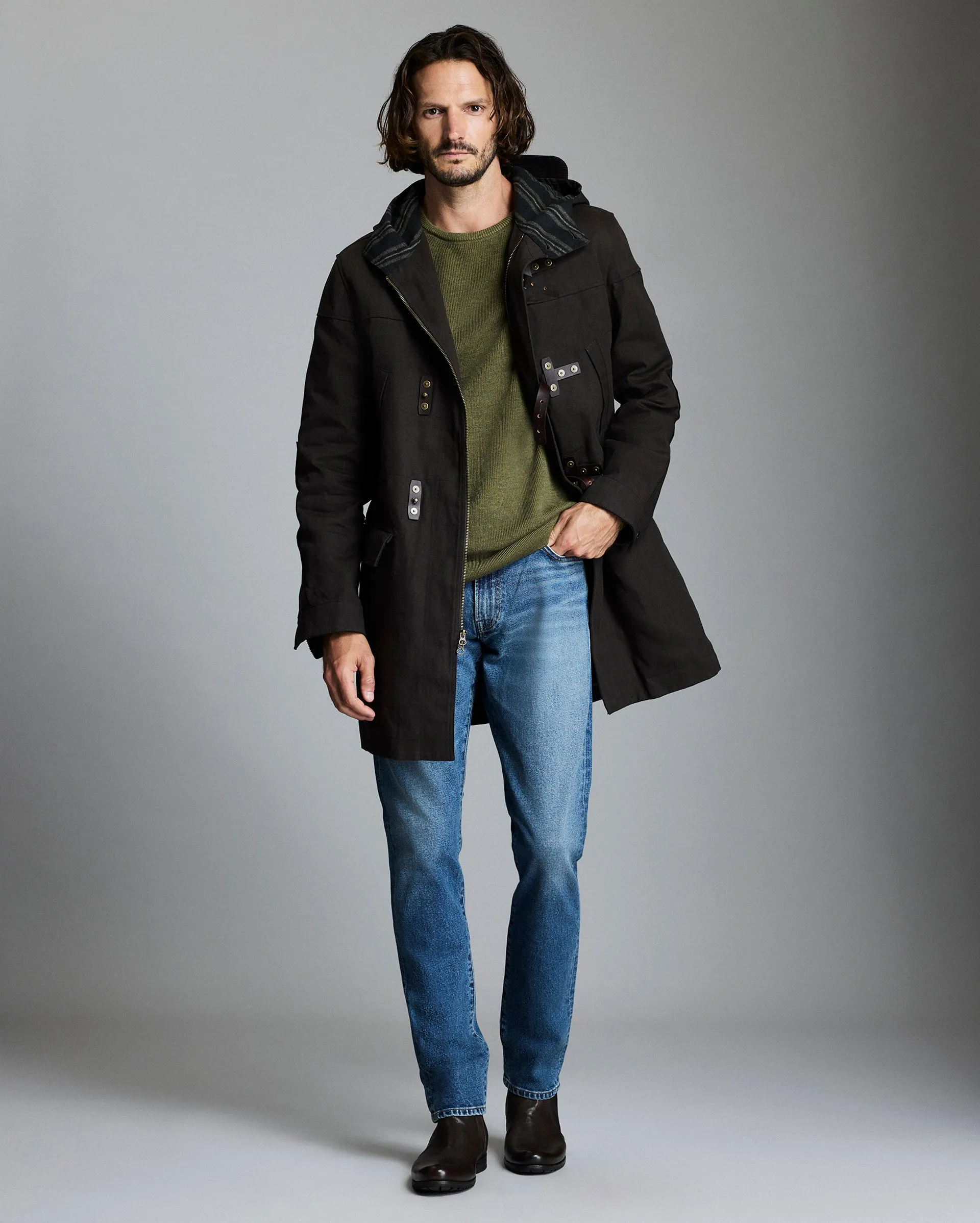 Waxed Canvas Duffle Coat sold by Billy Reid product image thumbnail 2