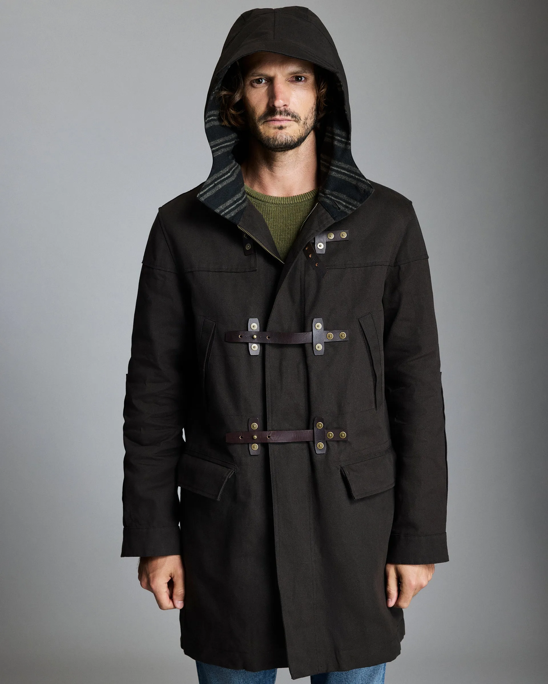 Waxed Canvas Duffle Coat sold by Billy Reid product image thumbnail 4