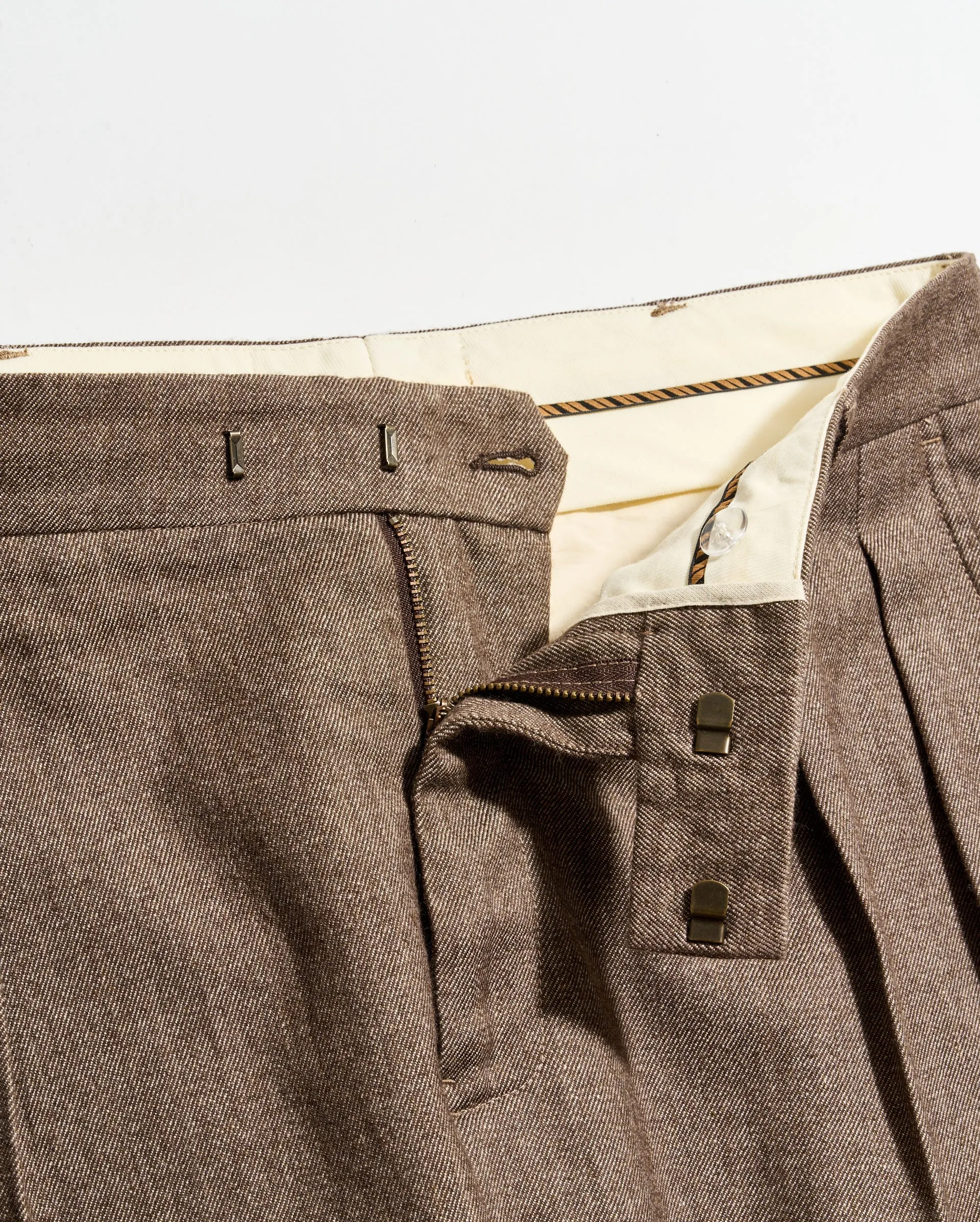 Twill Double Pleated Trouser sold by Billy Reid product image thumbnail 3