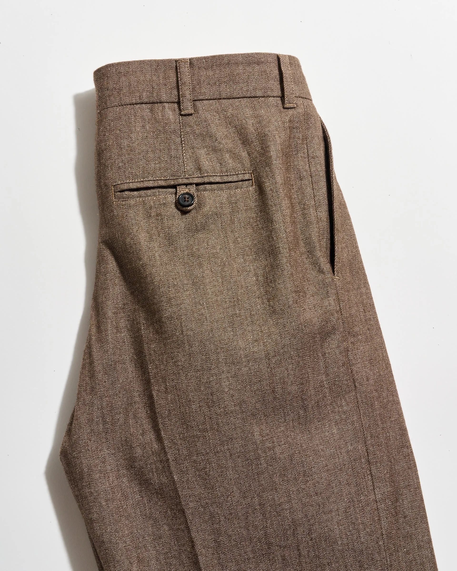 Twill Double Pleated Trouser sold by Billy Reid product image thumbnail 4