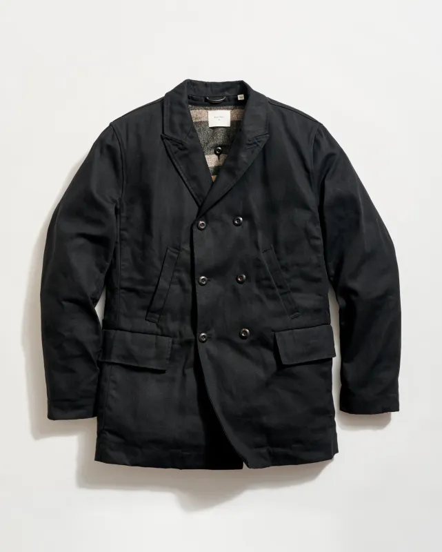 Waxed Canvas Bond Peacoat sold by Billy Reid