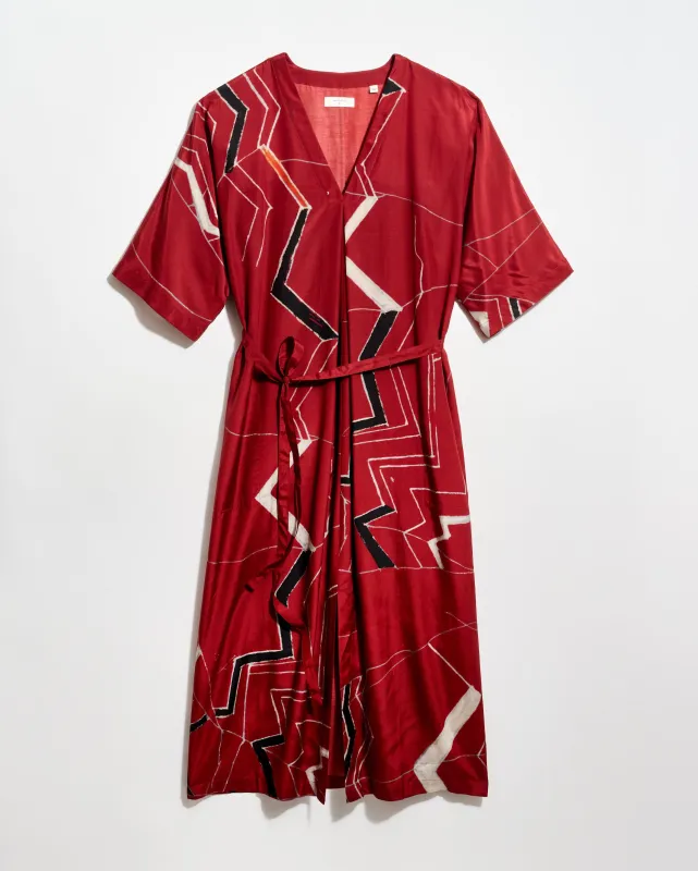 Mountain Silk V-Pleat Maxi Dress sold by Billy Reid