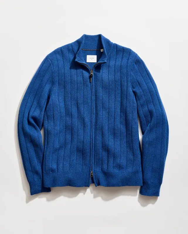 Merino Wool Rib Full Zip Cardigan sold by Billy Reid