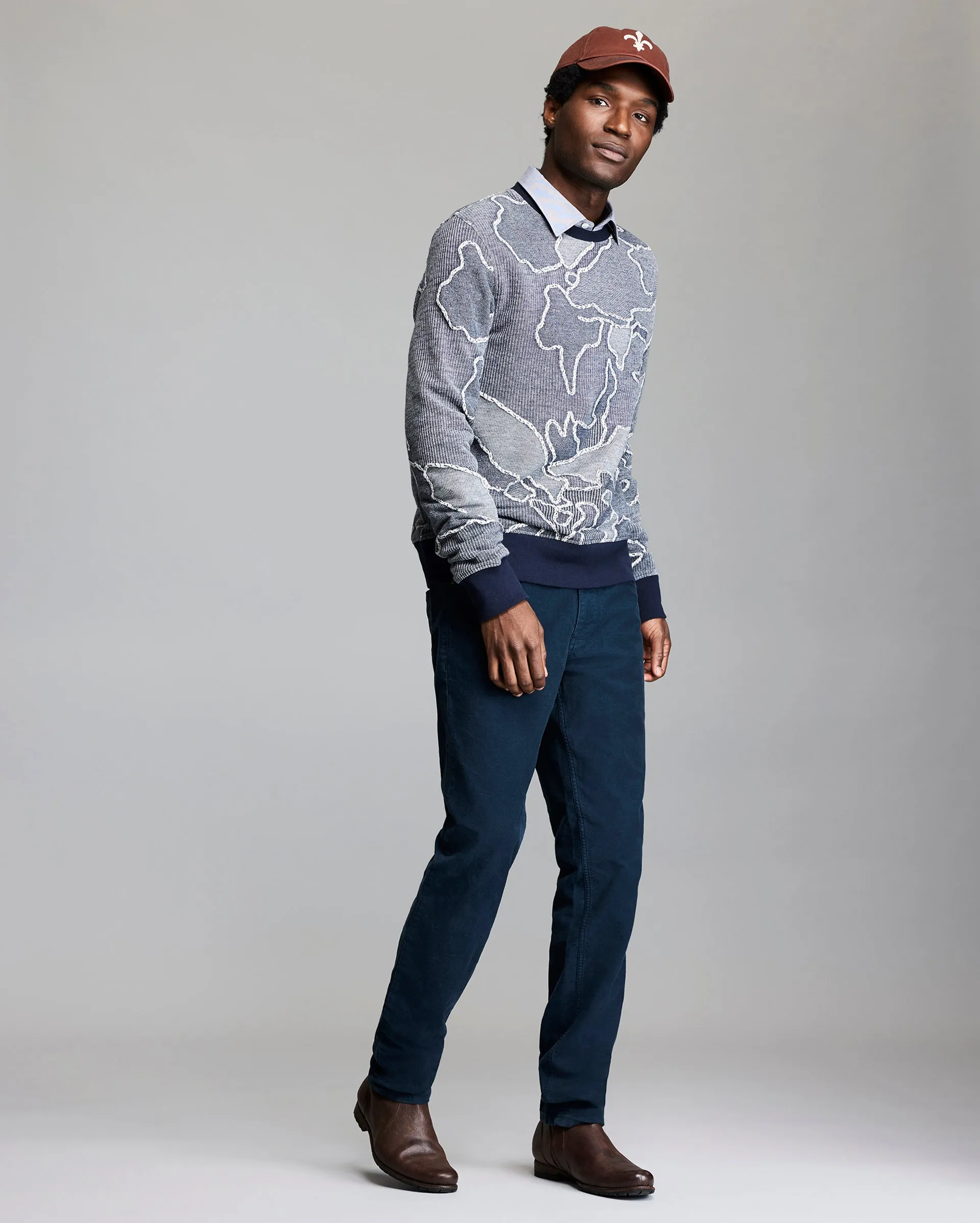 Numajiri Camellia Patchwork Crew sold by Billy Reid product image thumbnail 3