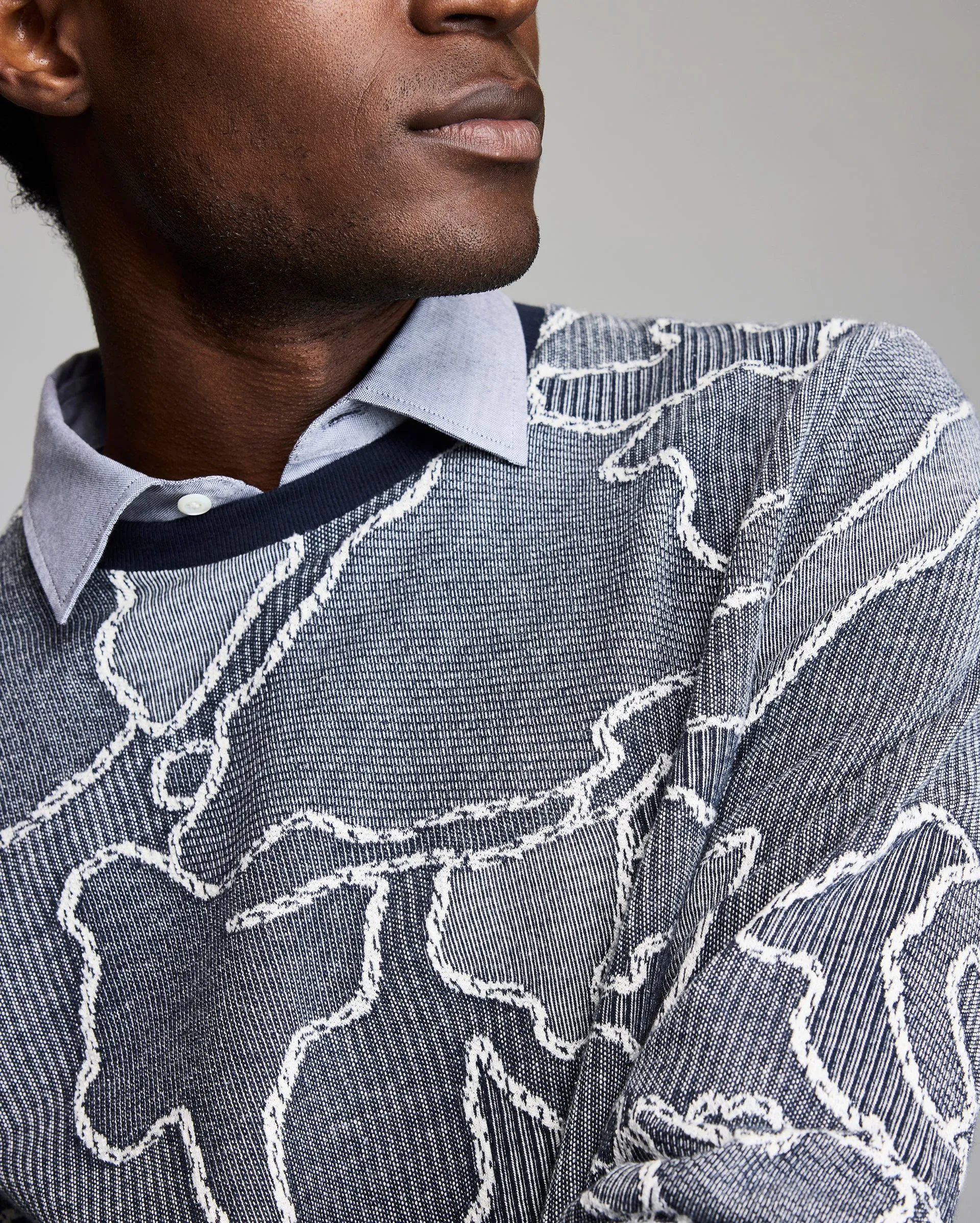 Numajiri Camellia Patchwork Crew sold by Billy Reid product image thumbnail 5