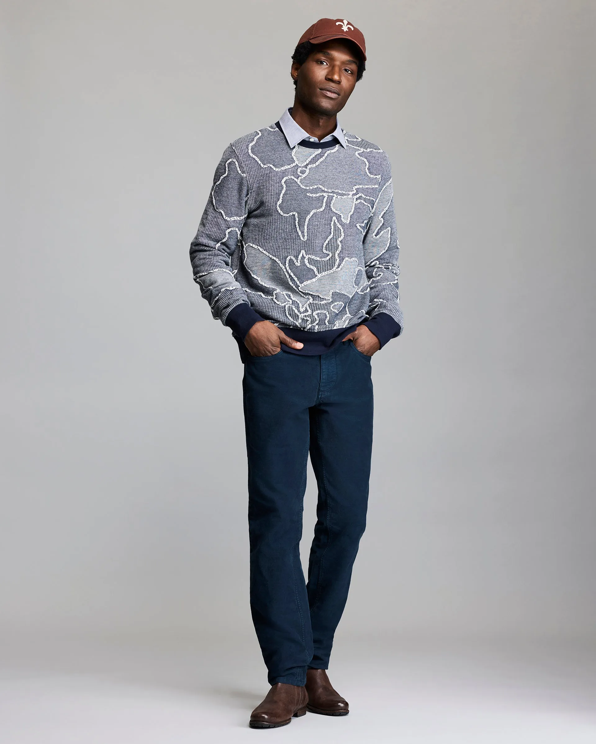 Numajiri Camellia Patchwork Crew sold by Billy Reid product image thumbnail 2