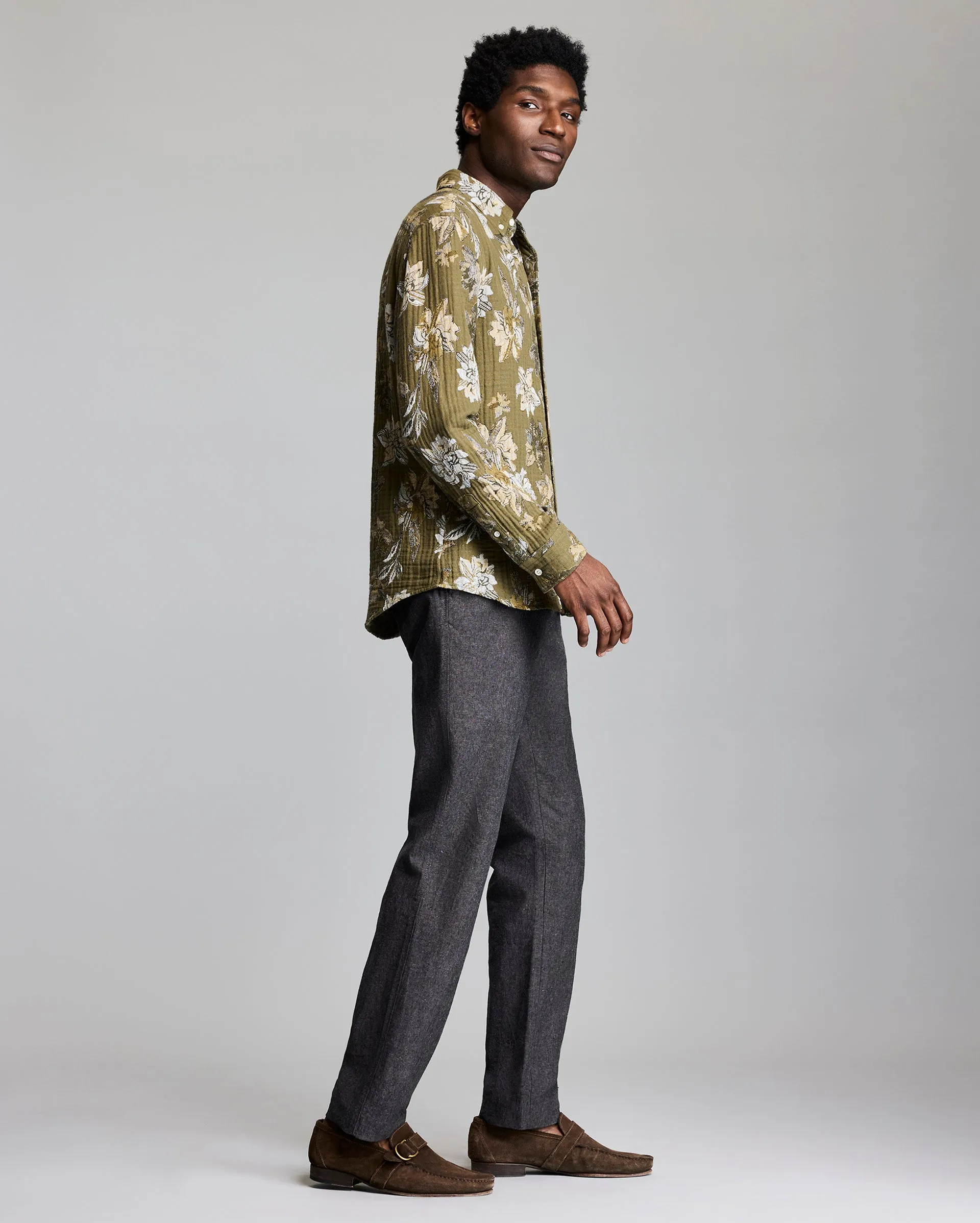 Peony Jacquard Tuscumbia Shirt Button Down sold by Billy Reid product image thumbnail 4