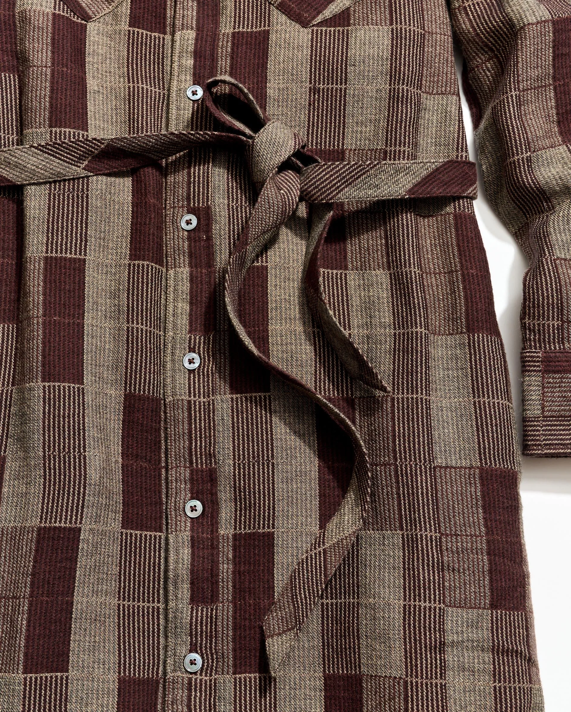 Abstract Heirloom Check Maxi Shirt Dress sold by Billy Reid product image thumbnail 4