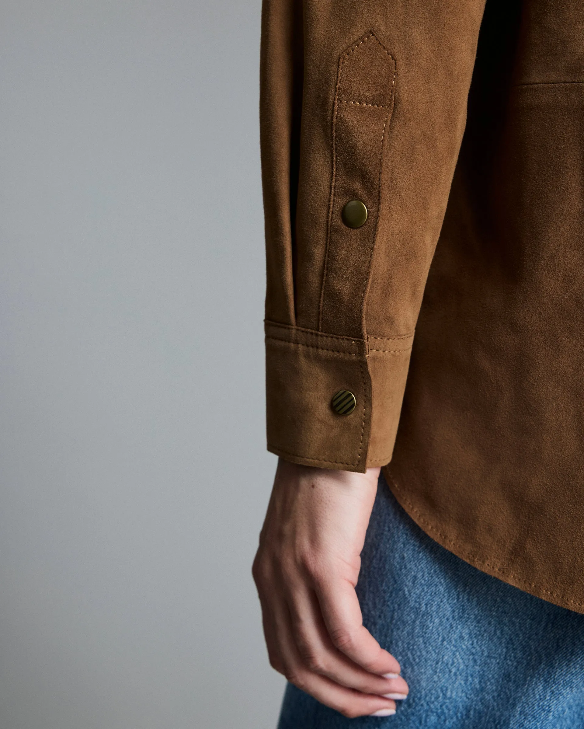 Suede Utility Shirt sold by Billy Reid product image thumbnail 5