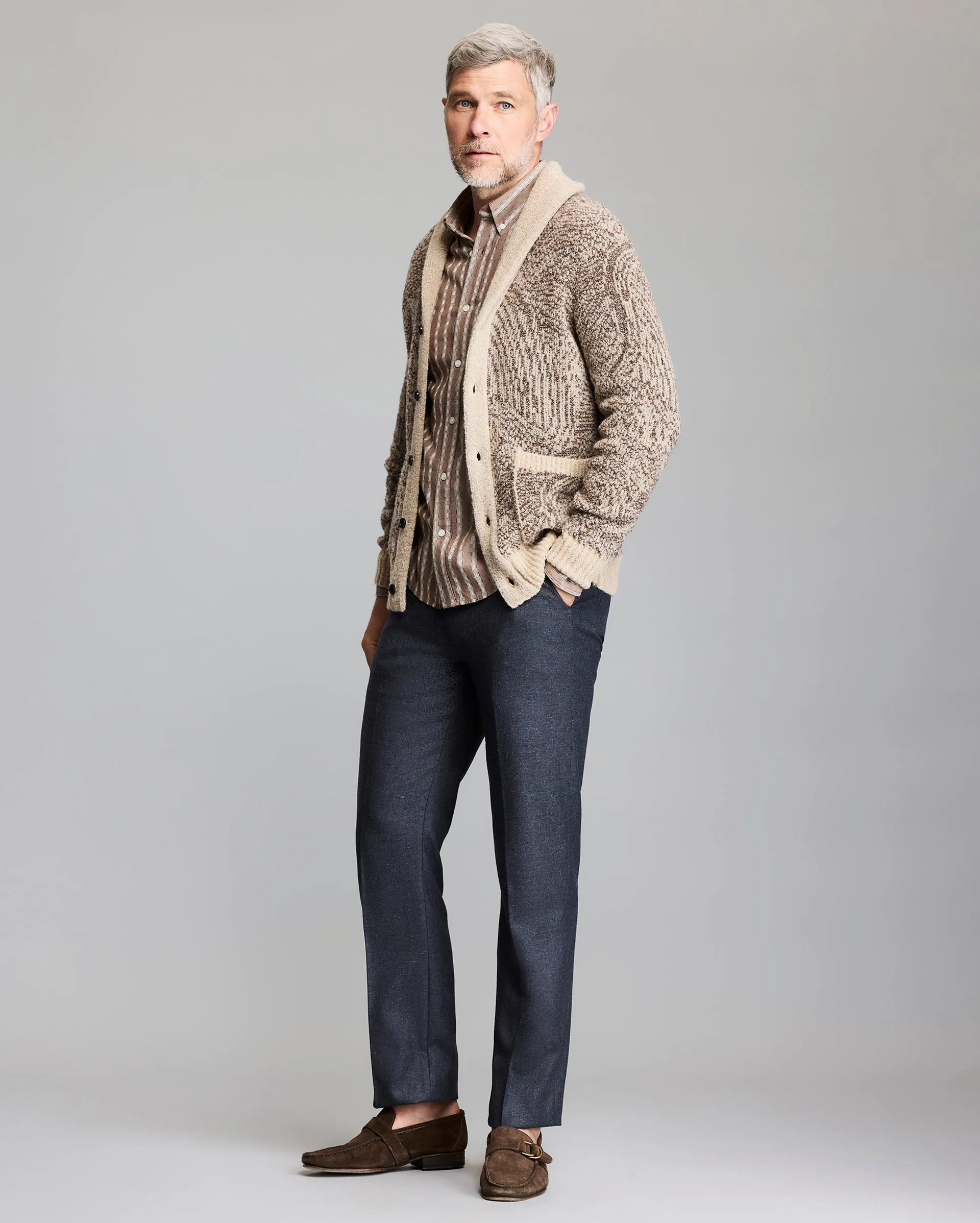Flow Jacquard Cardigan sold by Billy Reid product image thumbnail 2