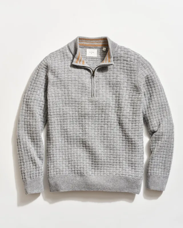 Basketweave Half Zip Sweater sold by Billy Reid