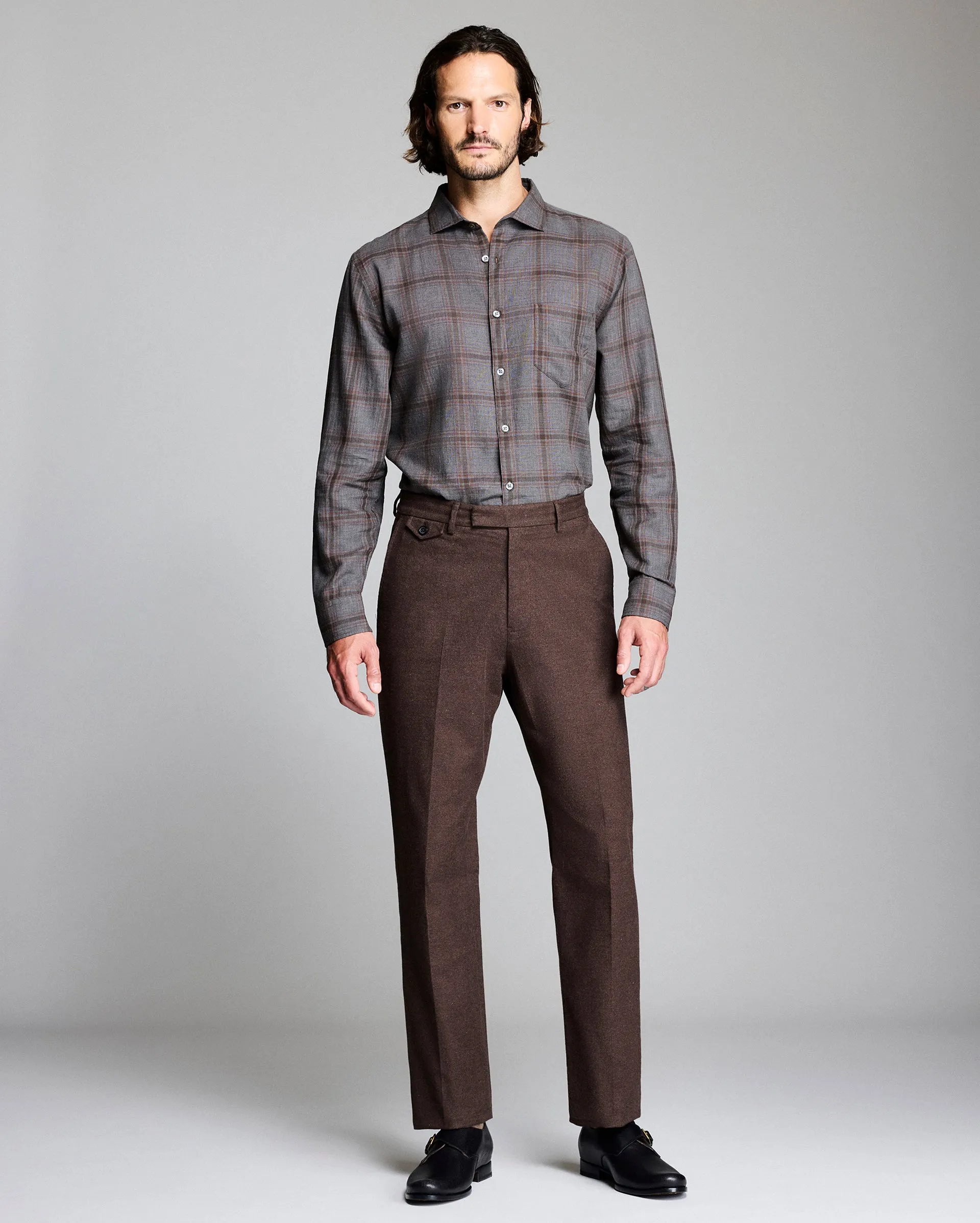 Grid Plaid Pickwick Shirt sold by Billy Reid product image thumbnail 2