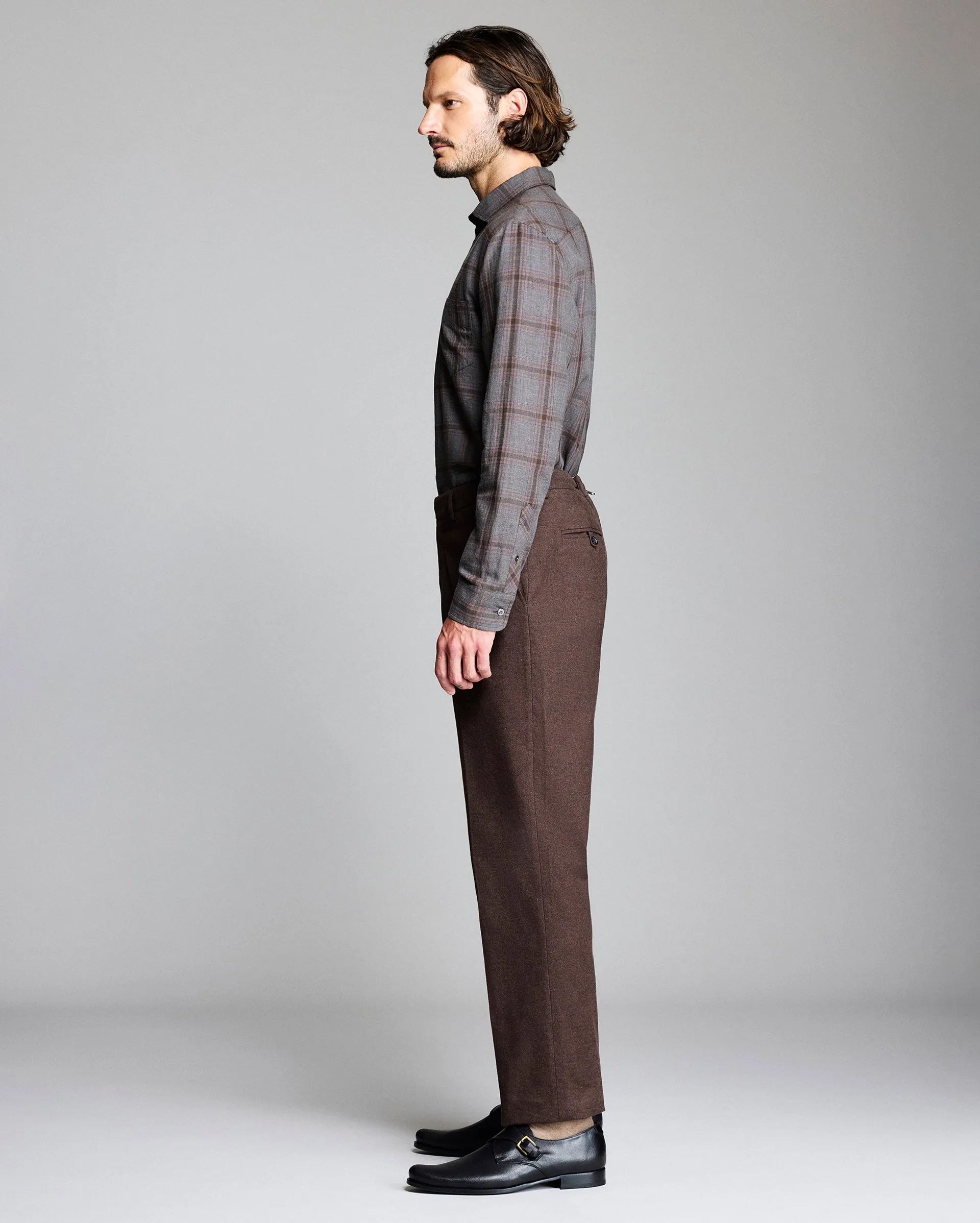 Grid Plaid Pickwick Shirt sold by Billy Reid product image thumbnail 3