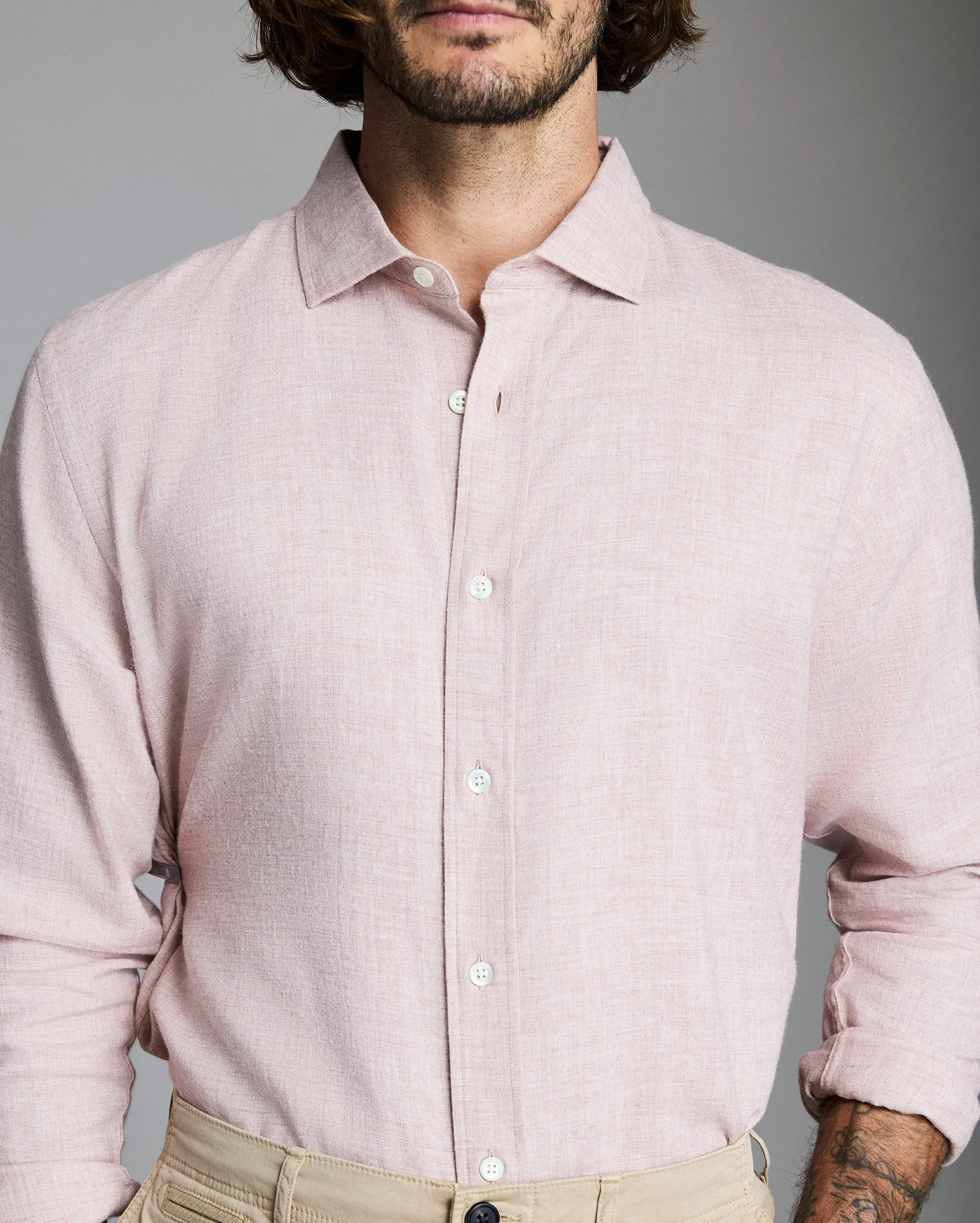 Cotton Wool Cedar Shirt sold by Billy Reid product image thumbnail 4