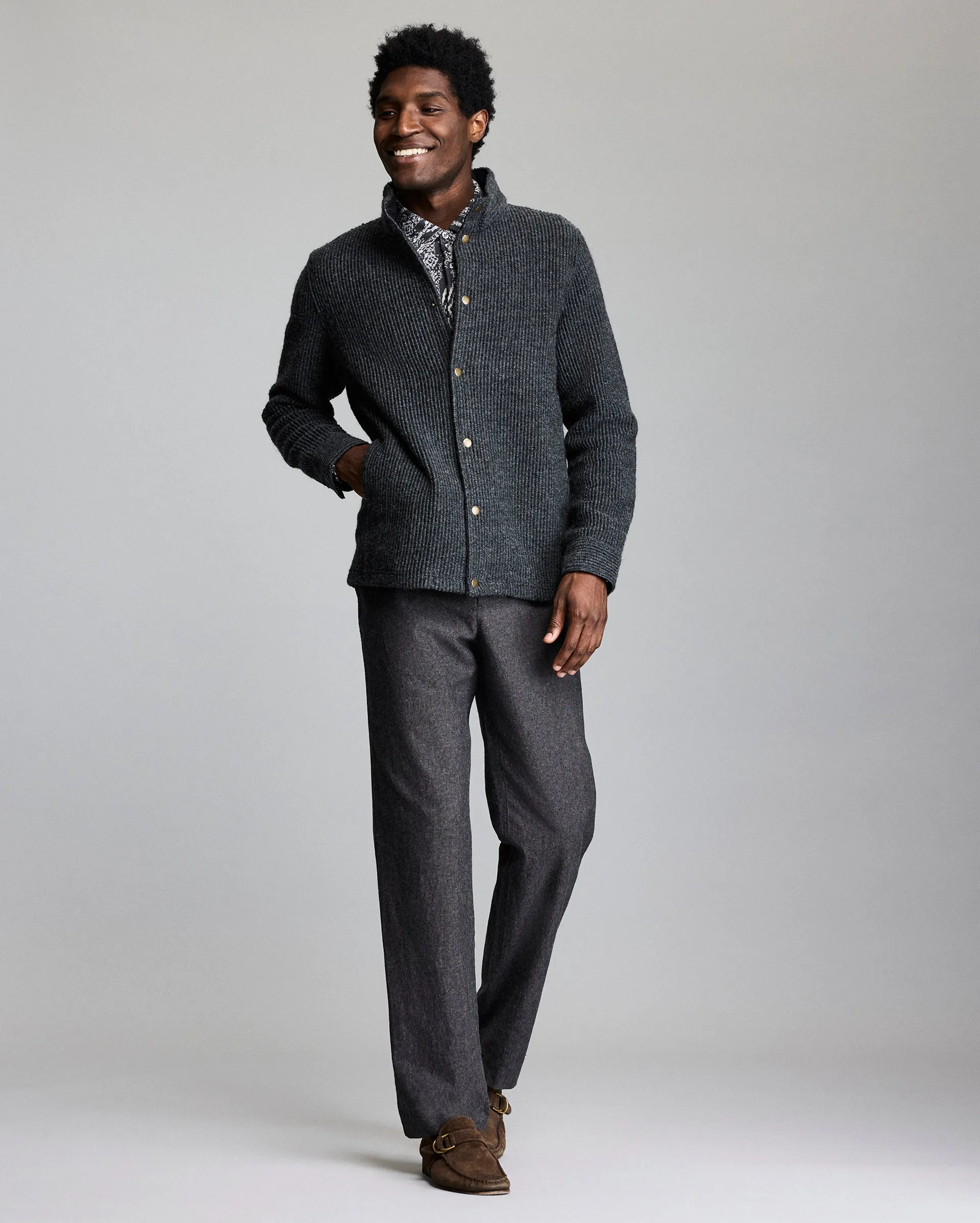 Numajiri Wool Corded Jacket sold by Billy Reid product image thumbnail 3