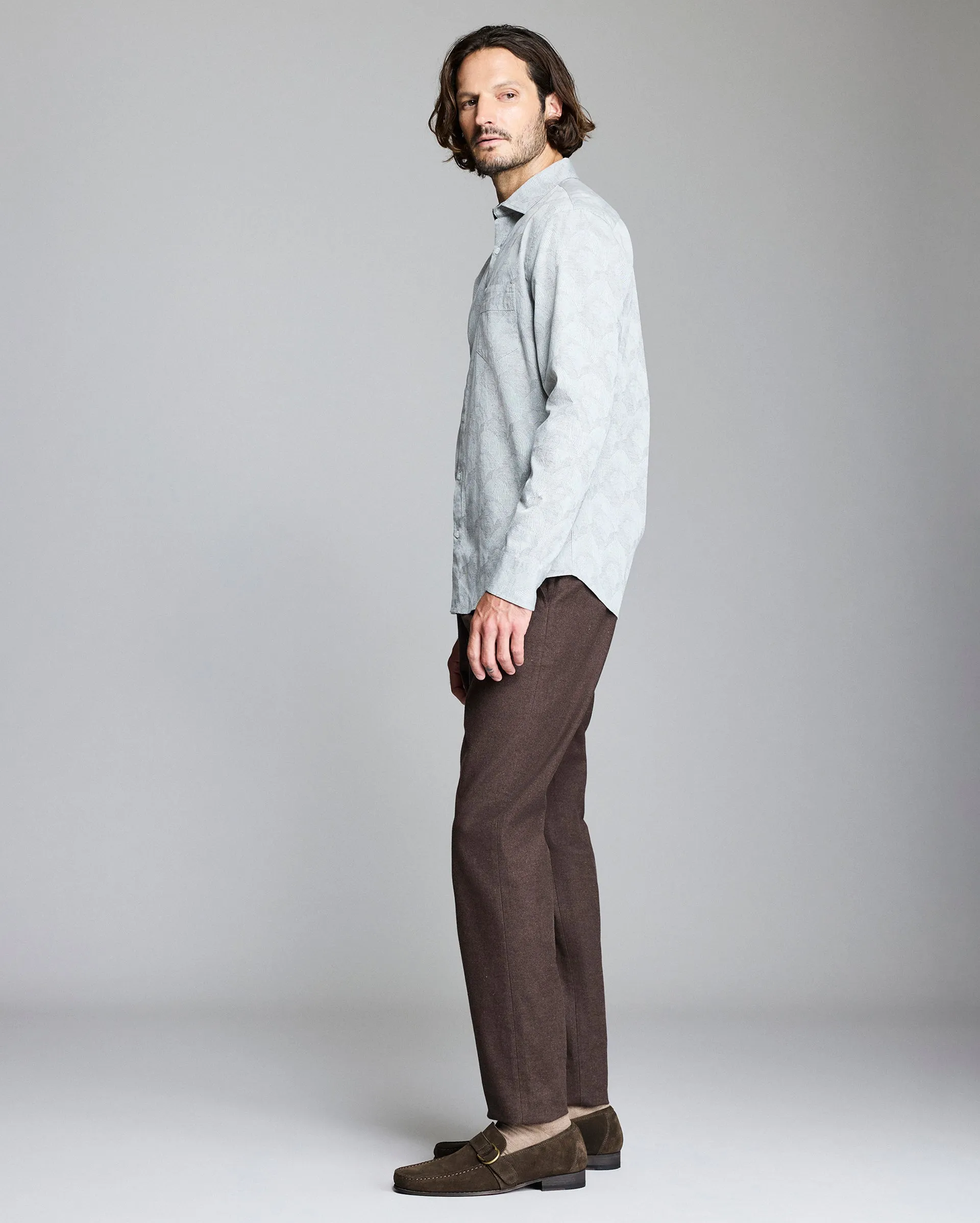 Melange Flow Pickwick Shirt sold by Billy Reid product image thumbnail 3