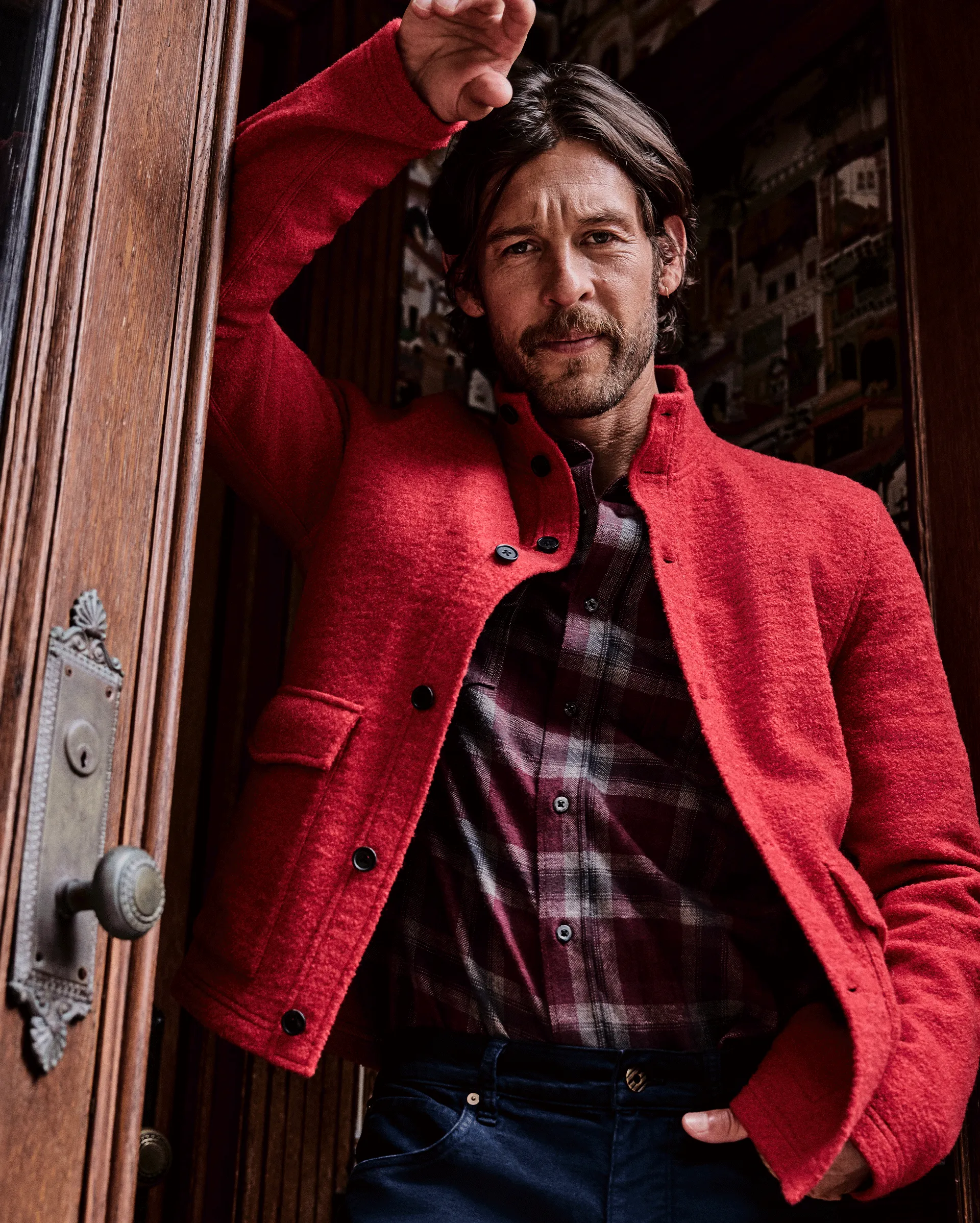 Brushed Bold Plaid Scout Shirt sold by Billy Reid product image thumbnail 4