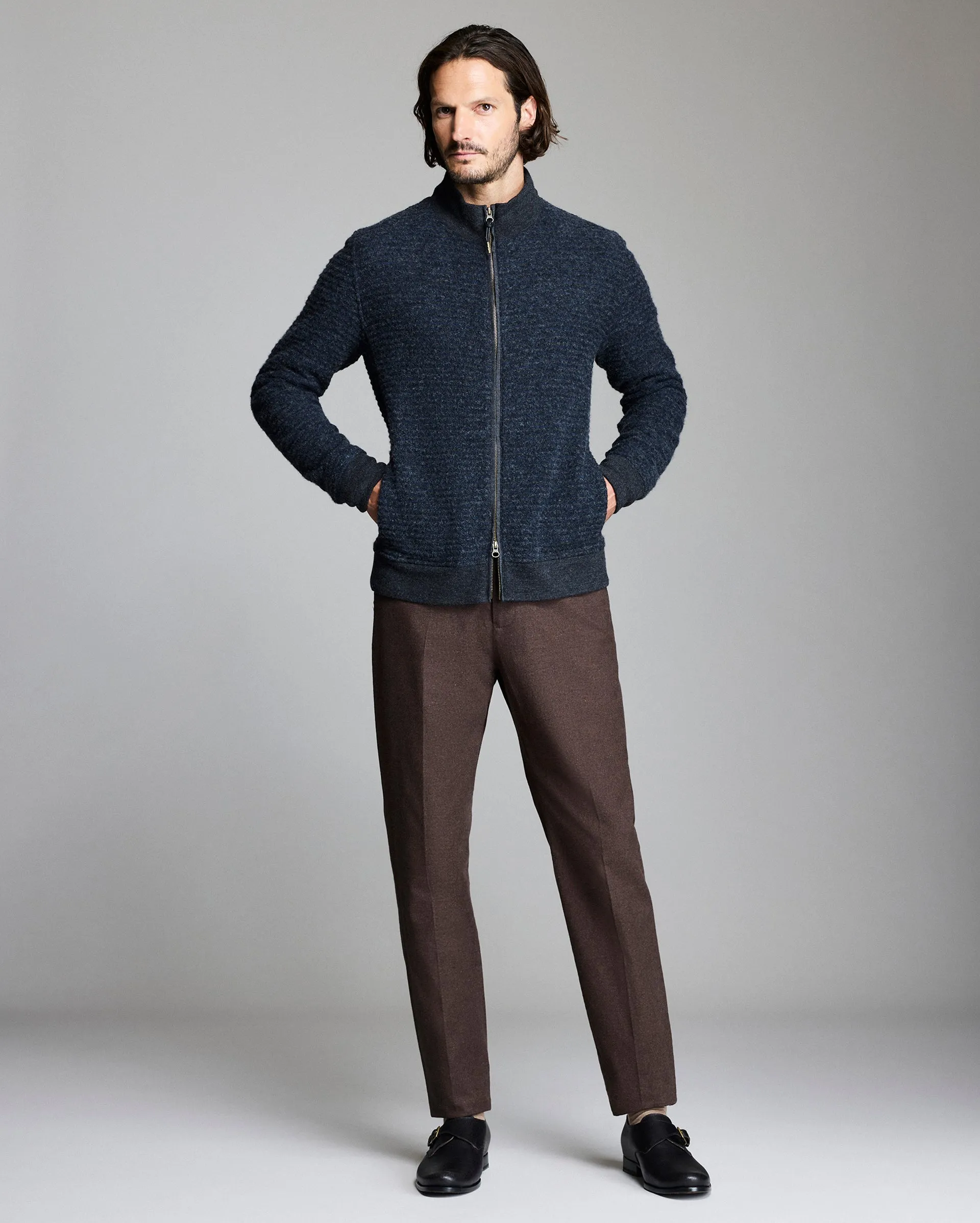 Numajiri Boucle Track Jacket sold by Billy Reid product image thumbnail 2
