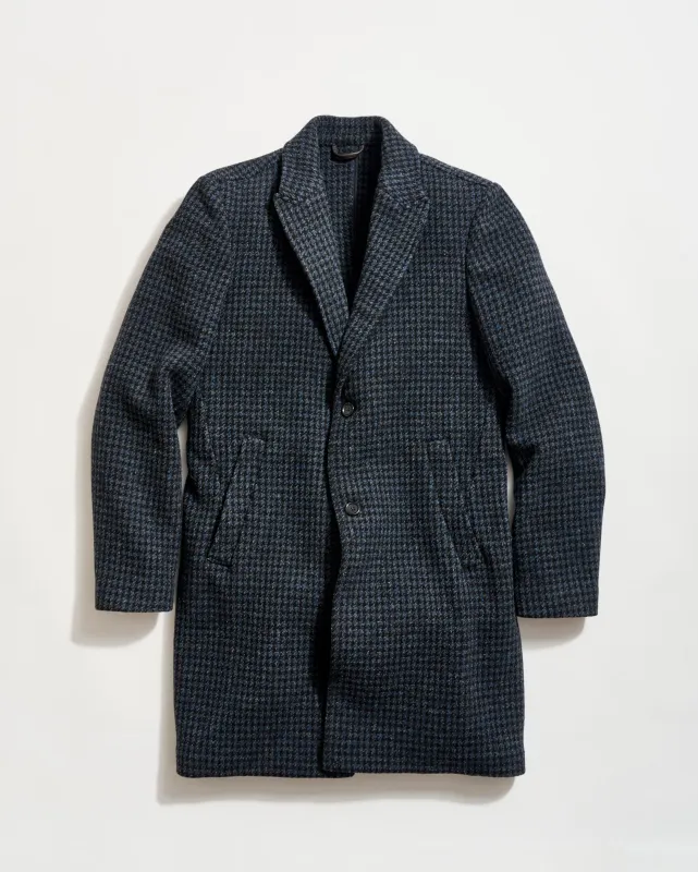 Virgin Wool Houndstooth Walking Car Coat sold by Billy Reid
