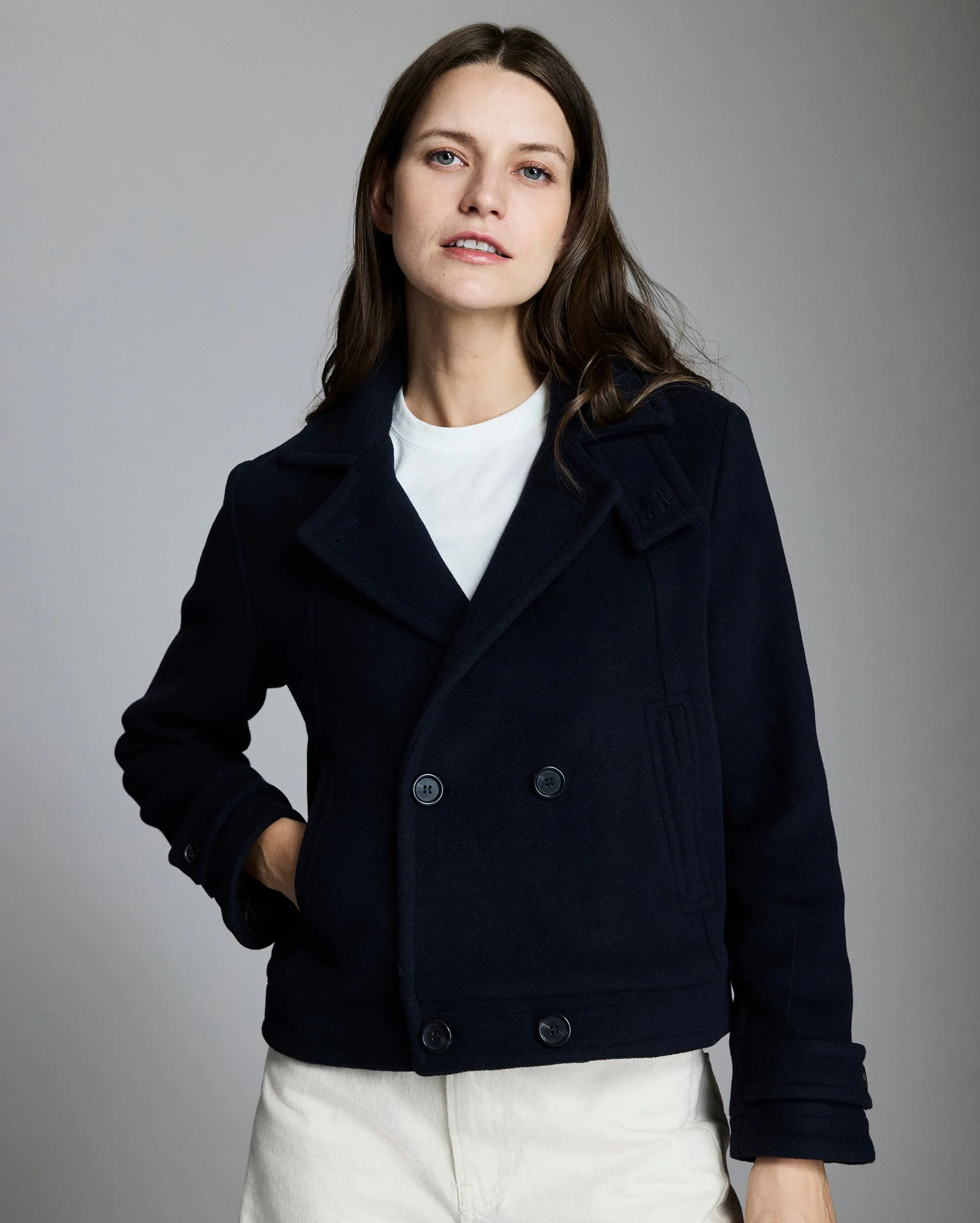 Cropped Peacoat sold by Billy Reid product image thumbnail 3