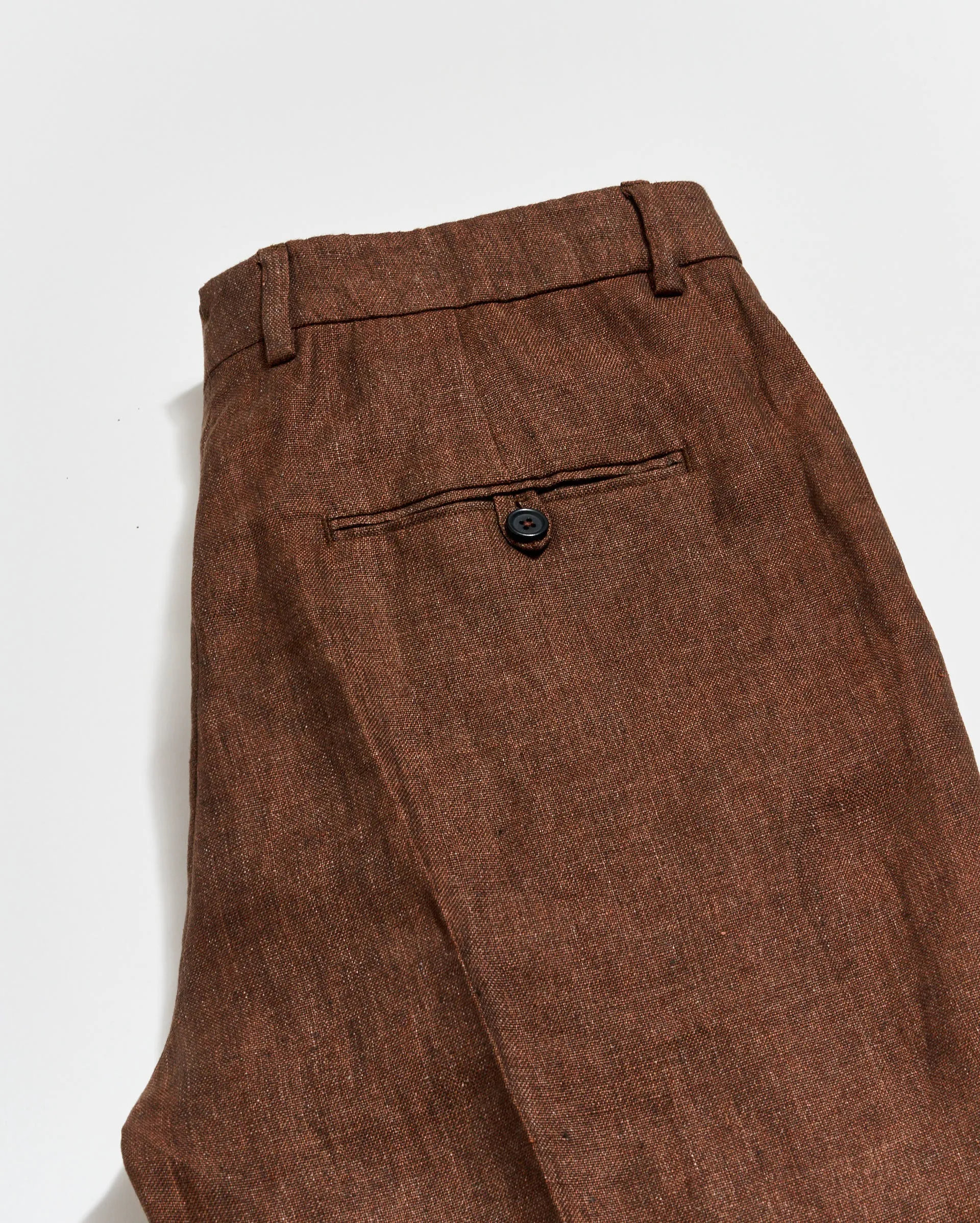 Linen Flat Front Trouser sold by Billy Reid product image thumbnail 4