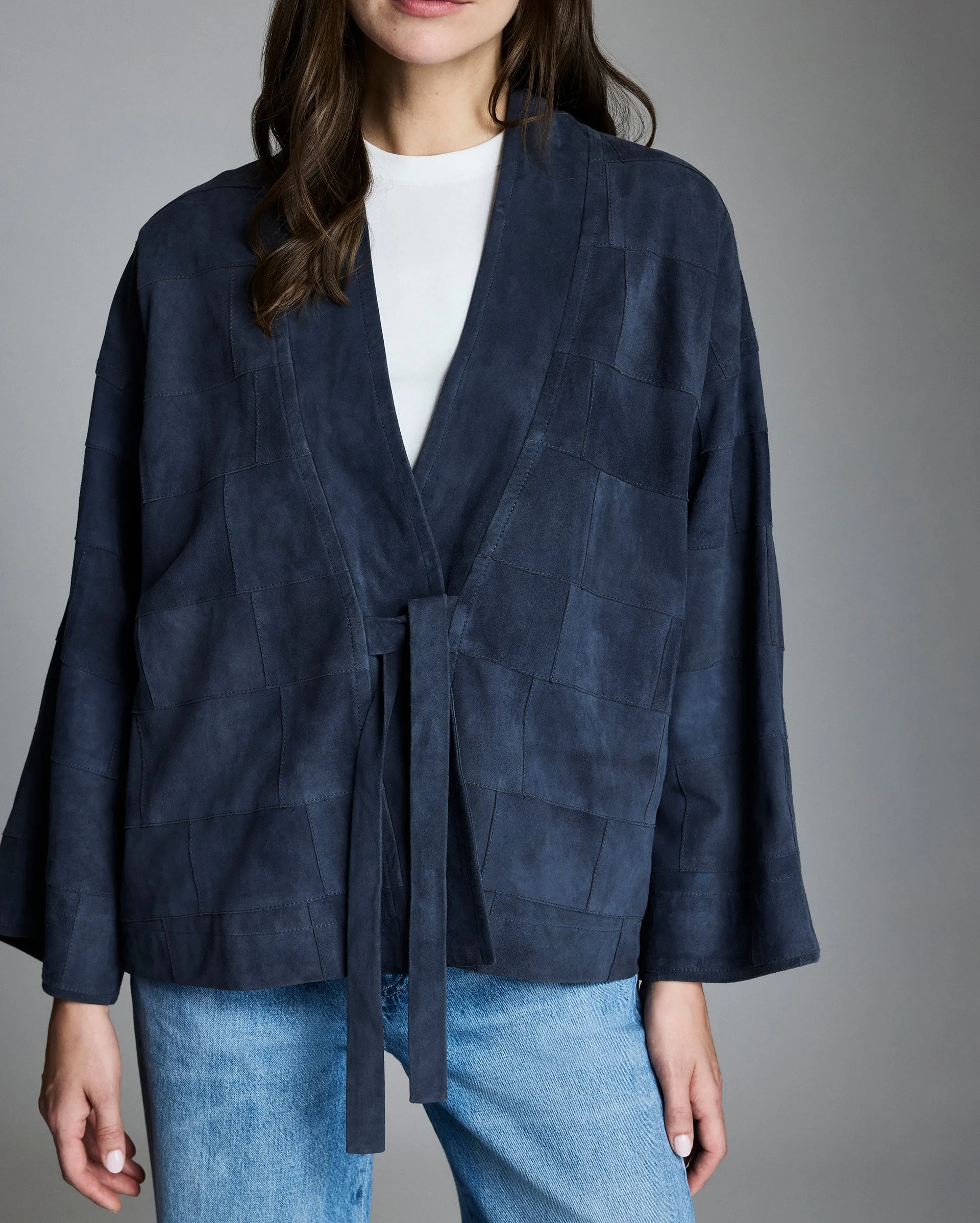 Patchwork Garment Dyed Suede Jacket sold by Billy Reid product image thumbnail 5