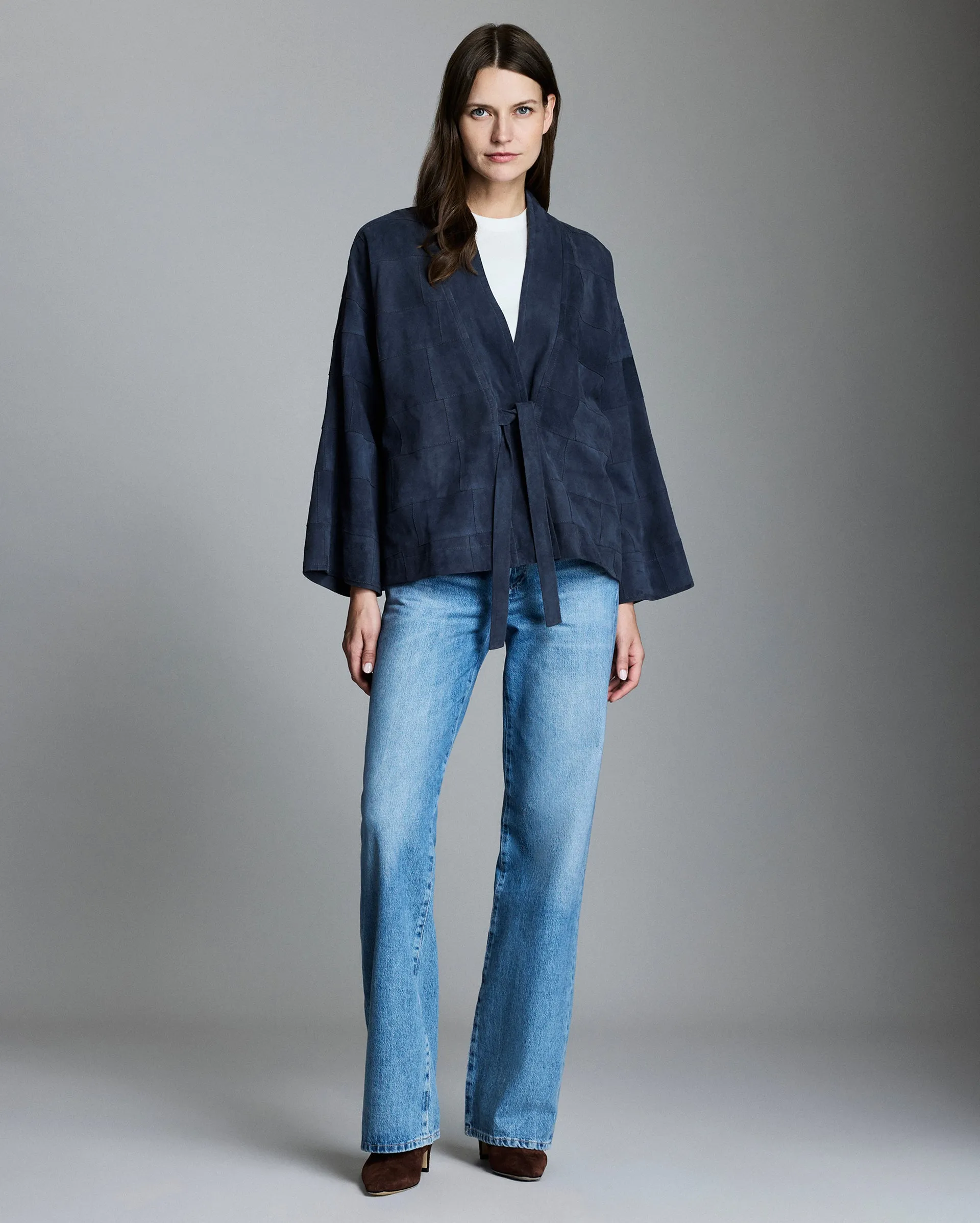 Patchwork Garment Dyed Suede Jacket sold by Billy Reid product image thumbnail 2