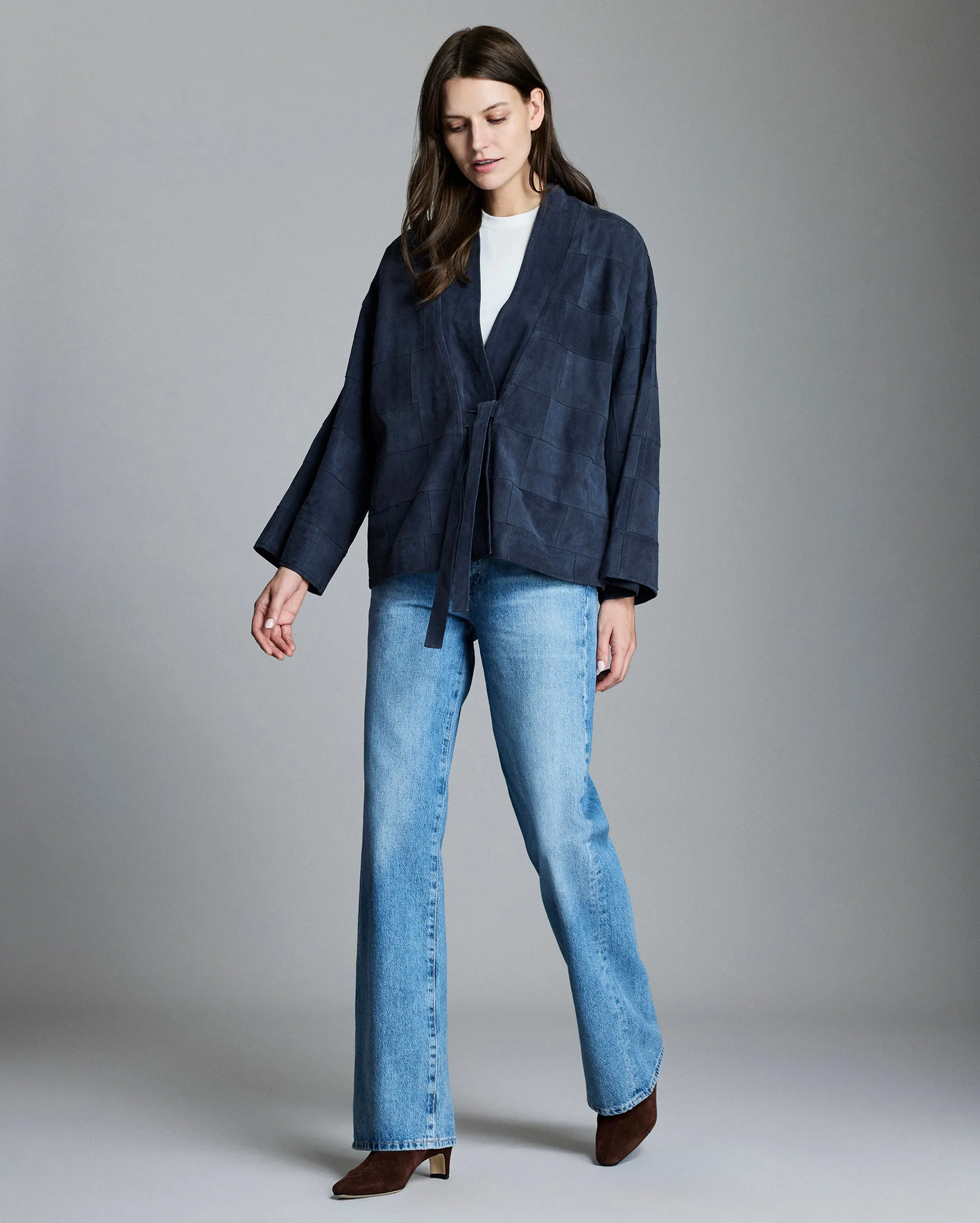 Patchwork Garment Dyed Suede Jacket sold by Billy Reid product image thumbnail 3