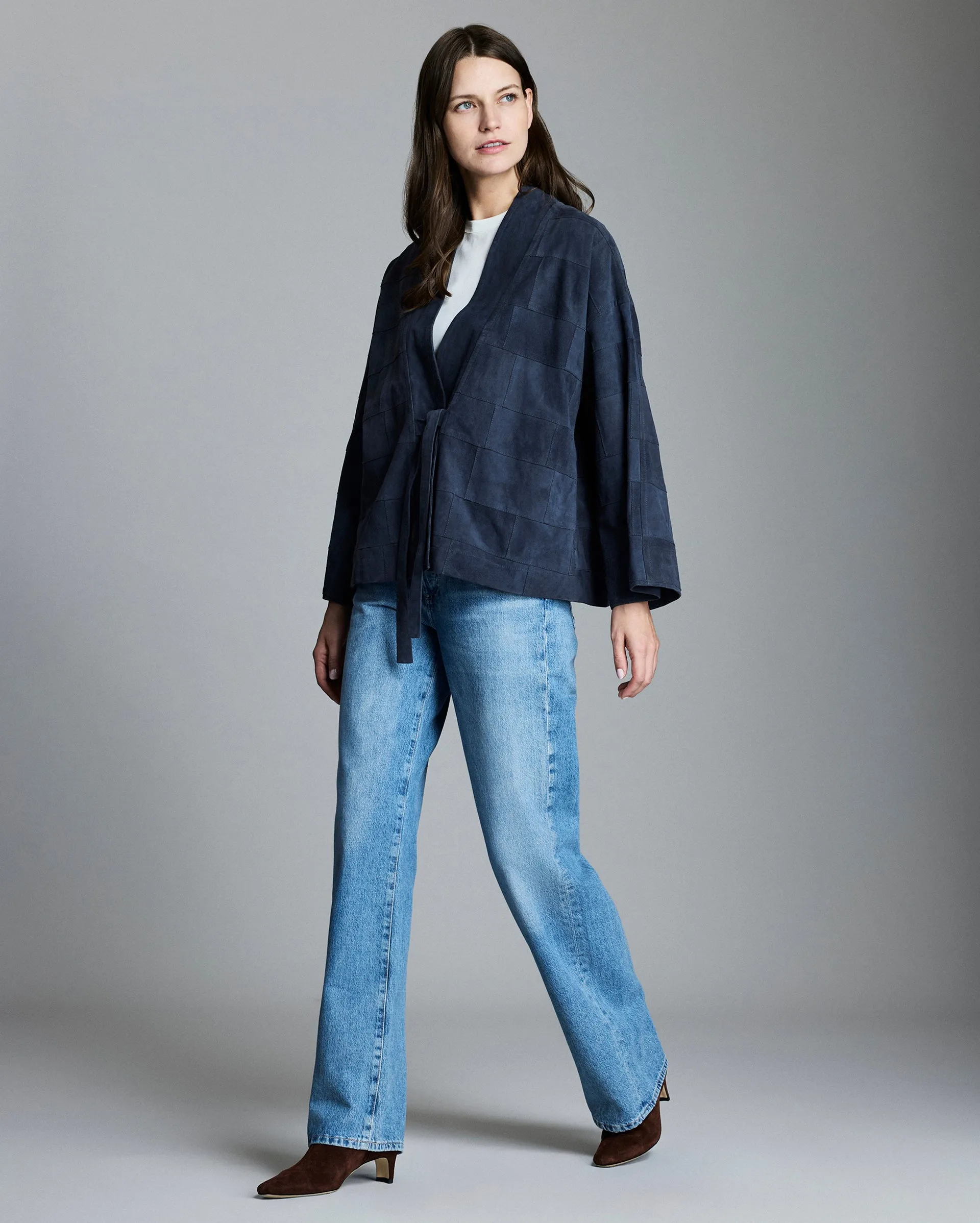 Patchwork Garment Dyed Suede Jacket sold by Billy Reid product image thumbnail 4