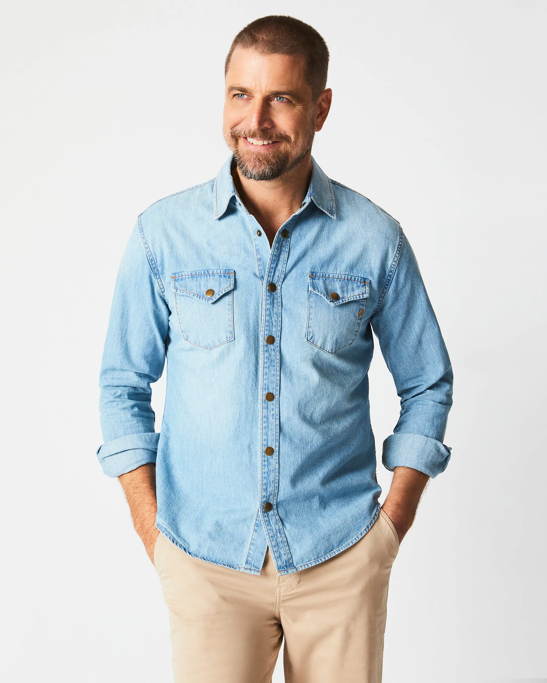 Shoals Denim Shirt sold by Billy Reid product image thumbnail 2