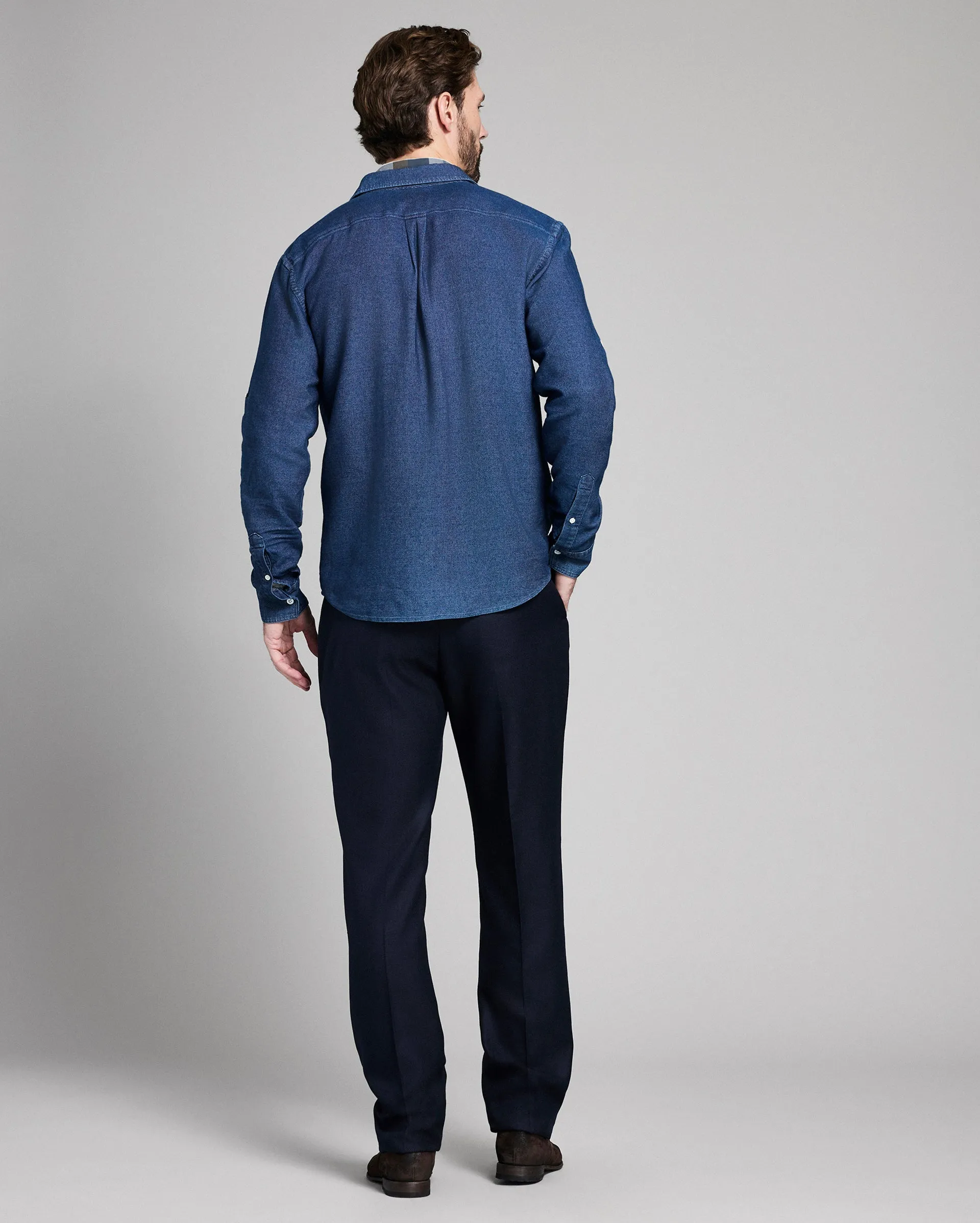 Cotton Dobby Scout Shirt sold by Billy Reid product image thumbnail 4