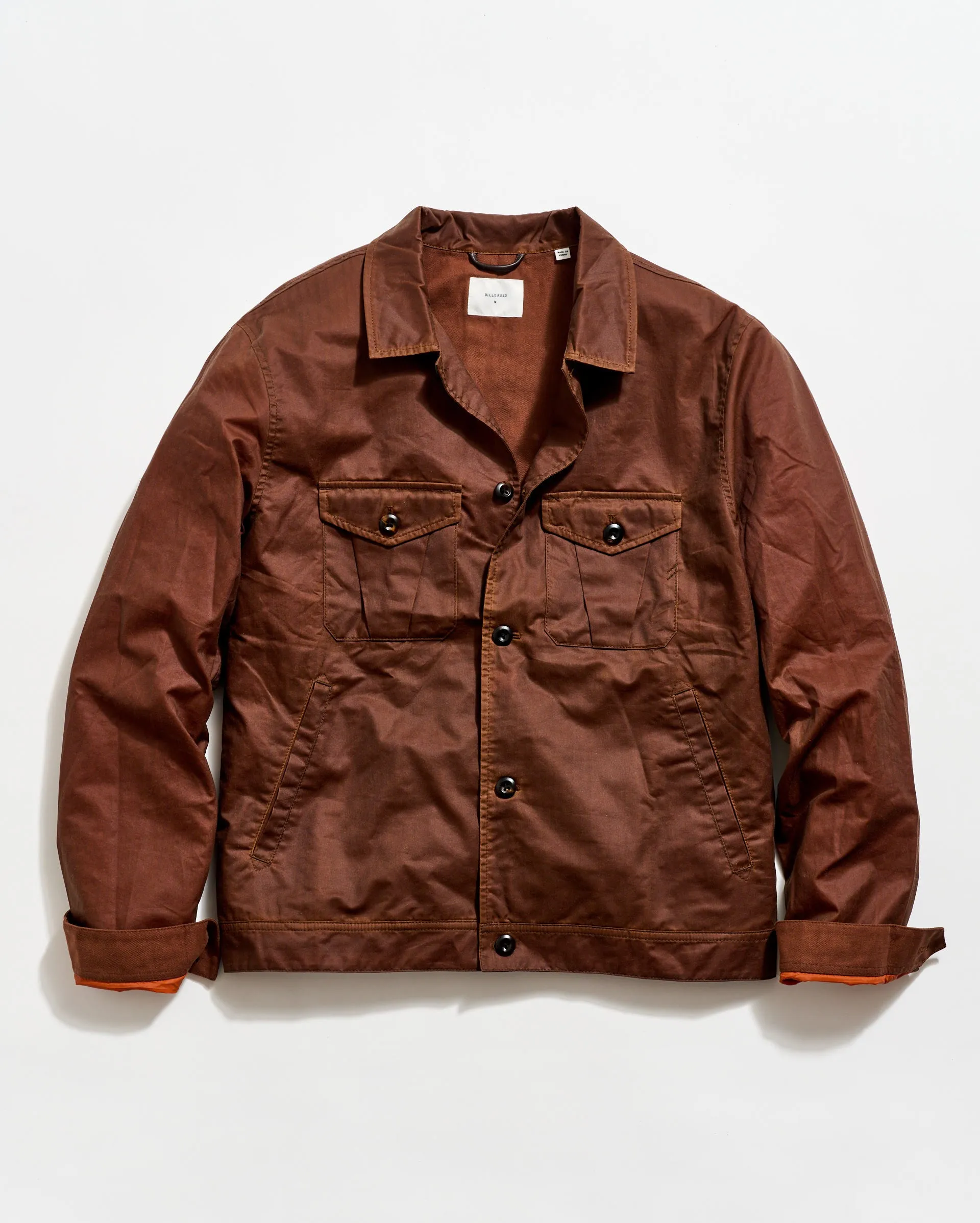 Waxed Herringbone Members Jacket sold by Billy Reid